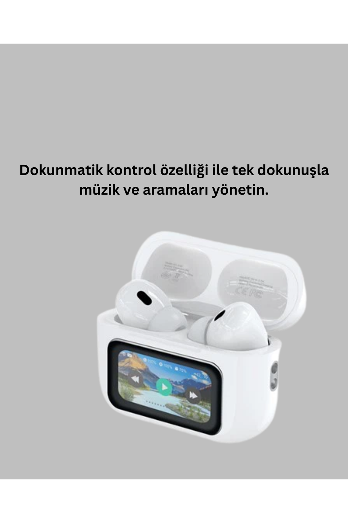 Dokunmatik Ekranlı Bluetooth Kulaklık ANC Gürültü Önleme Suya Dayanıklı