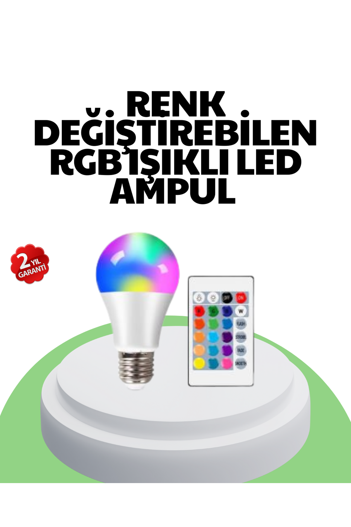 2025 RGB LED Ampul Uzaktan Kumandalı Renkli Işık A Kalite