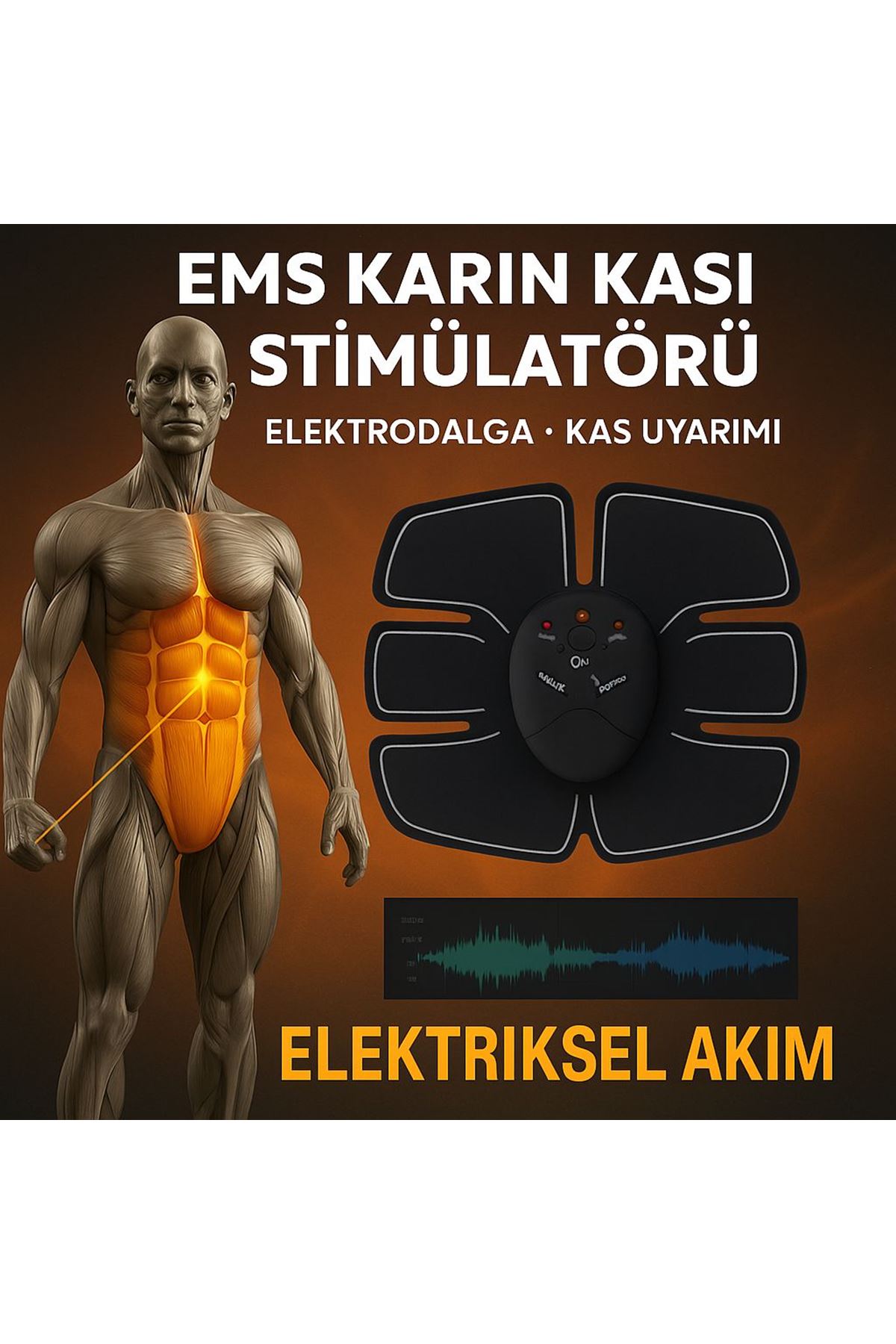 Titreşimli EMS Spor Aleti Karın Kol ve Bacak Kas Yapma Cihazı 2025 Model