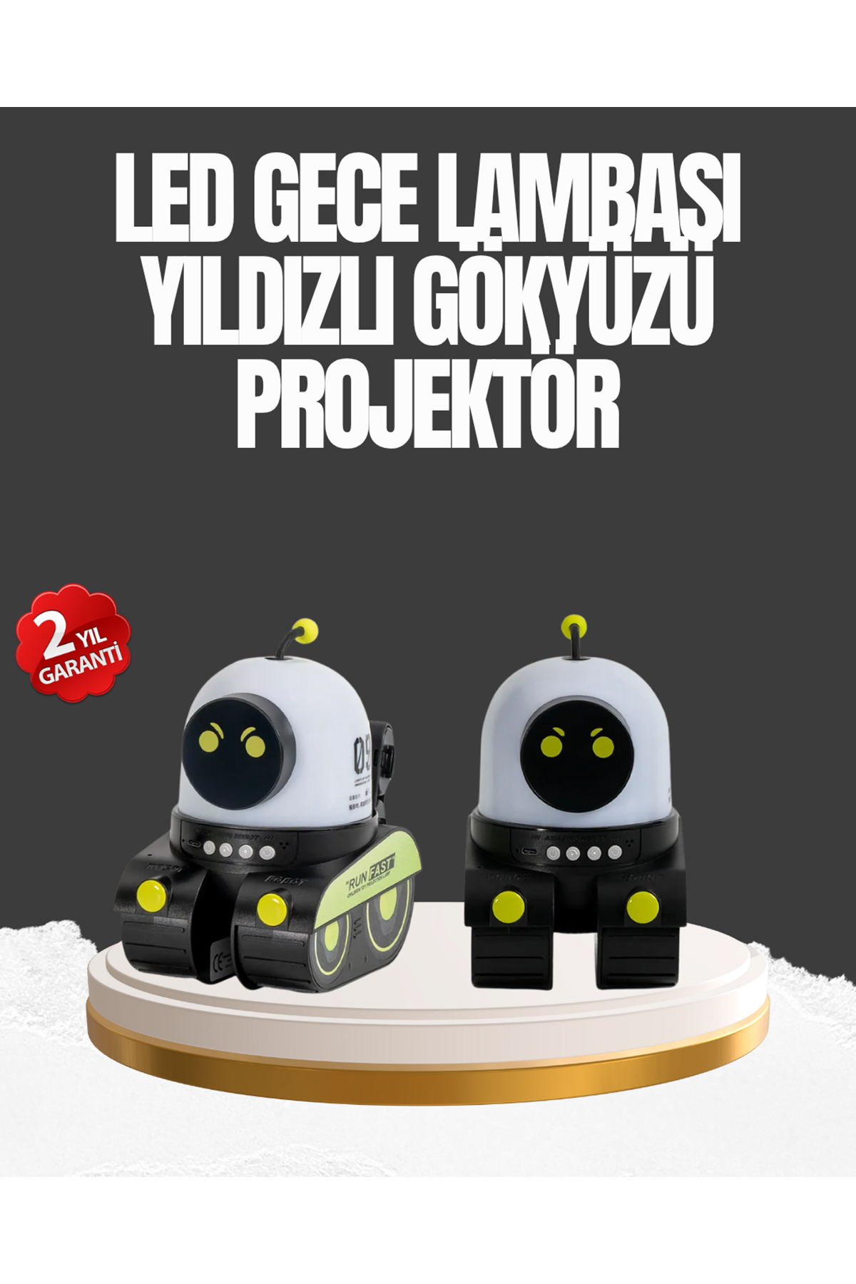 Çocuk Odası İçin Müzikli ve Işıklı Robot Projektör