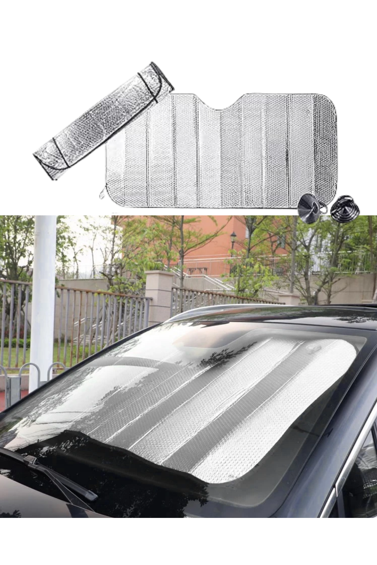 UV ve Isı Önleyici Oto Ön Cam Güneşliği Hyundai i20 Fiat Egea Toyota Corolla Volkswagen Passat