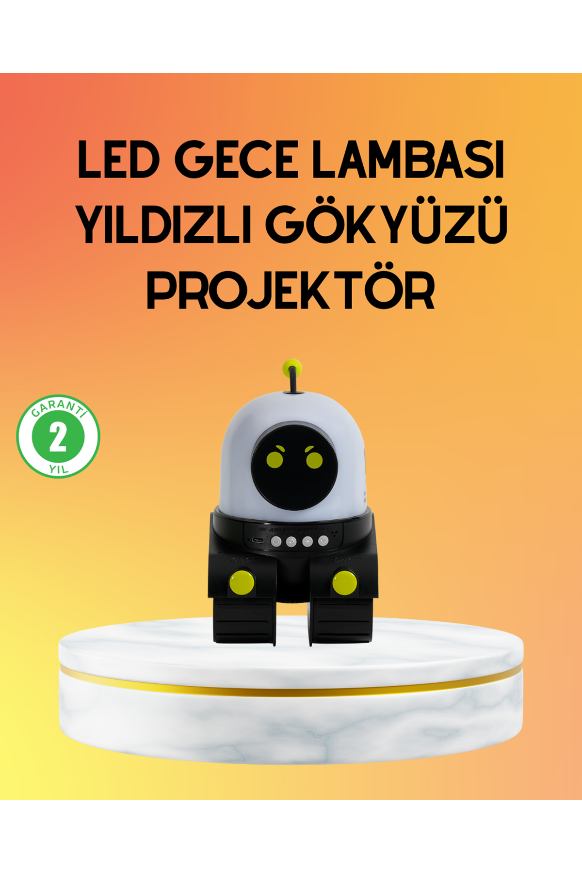 Taşınabilir Lityum Bataryalı Led Gece Lambası ve Projektör