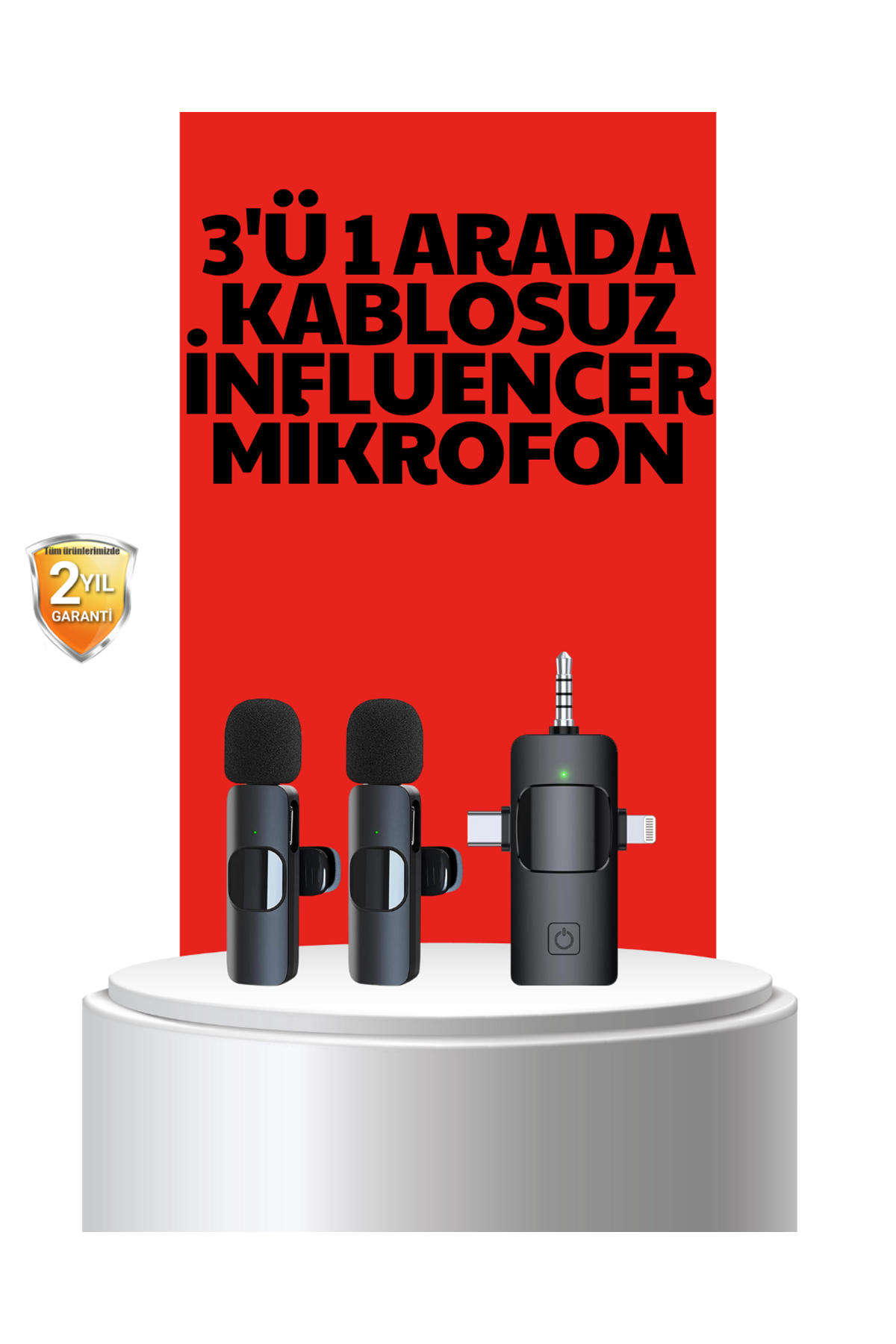 Kablosuz Mikrofon - Telefon ve Bilgisayar Uyumlu