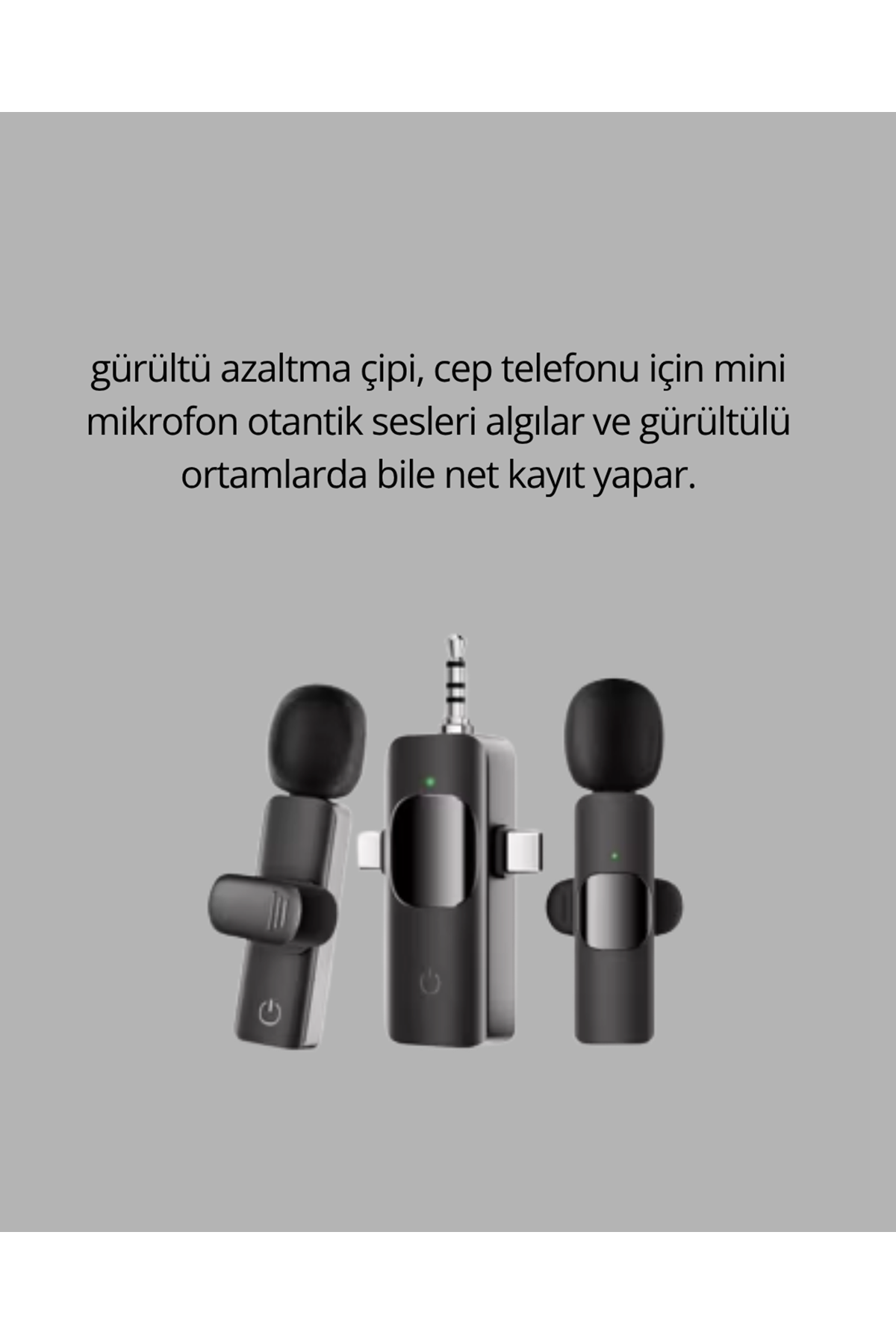 Kablosuz Mikrofon - Telefon ve Bilgisayar Uyumlu