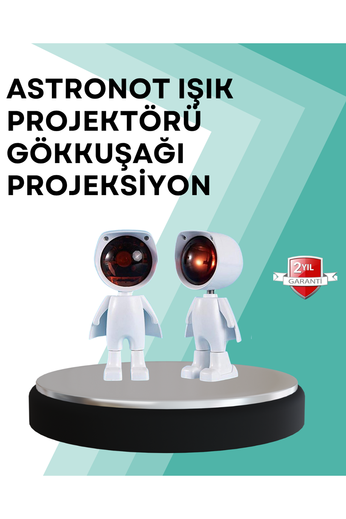 360° Ayarlanabilir Başlıklı Astronot Gece Lambası