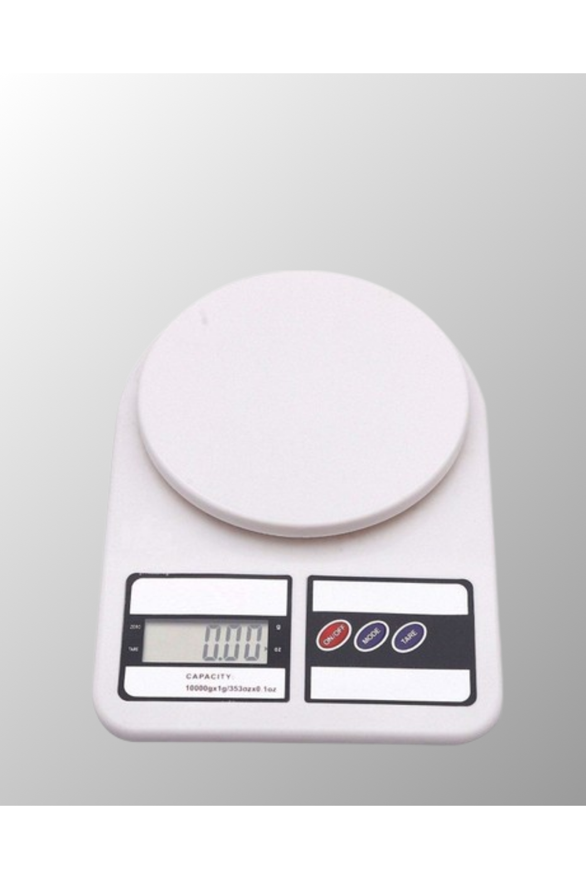 Beyaz Plastik Dijital Mutfak Tartısı – 24x16.8x1.5cm