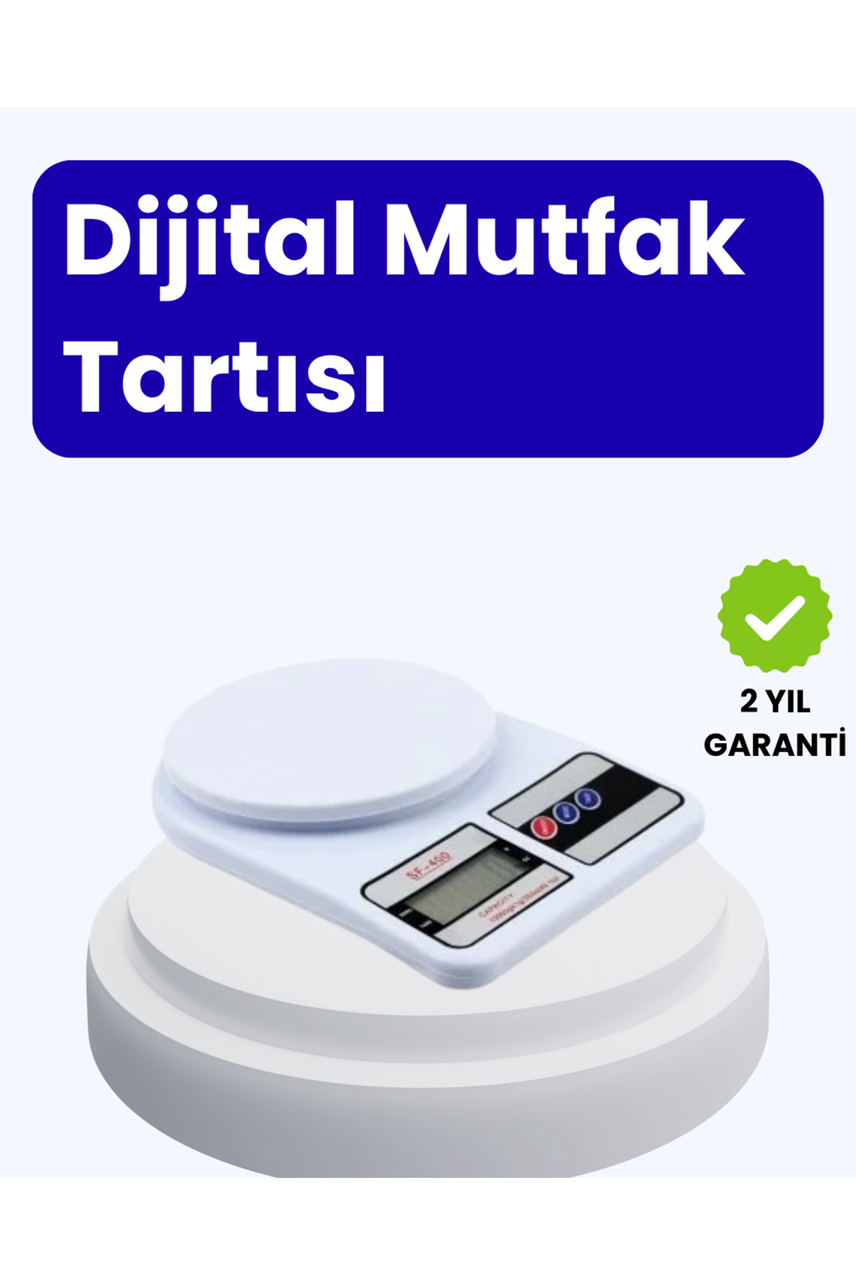 Dijital Mutfak Terazisi 10kg Kapasiteli 1g Hassasiyetli