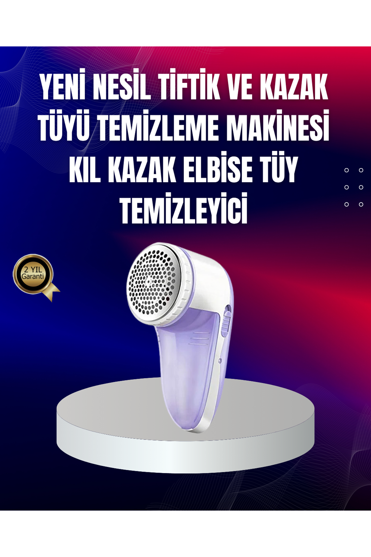 Tüy ve Tiftik Temizleyici – 3 Bıçaklı, 200ml Kapasiteli