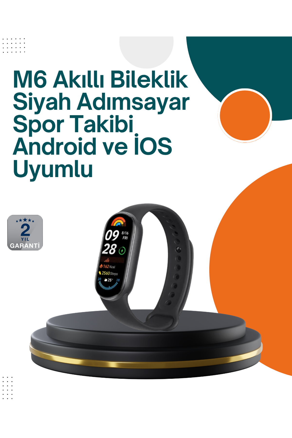 iOS ve Android Uyumlu Akıllı Bileklik – Çok Fonksiyonlu Kullanım