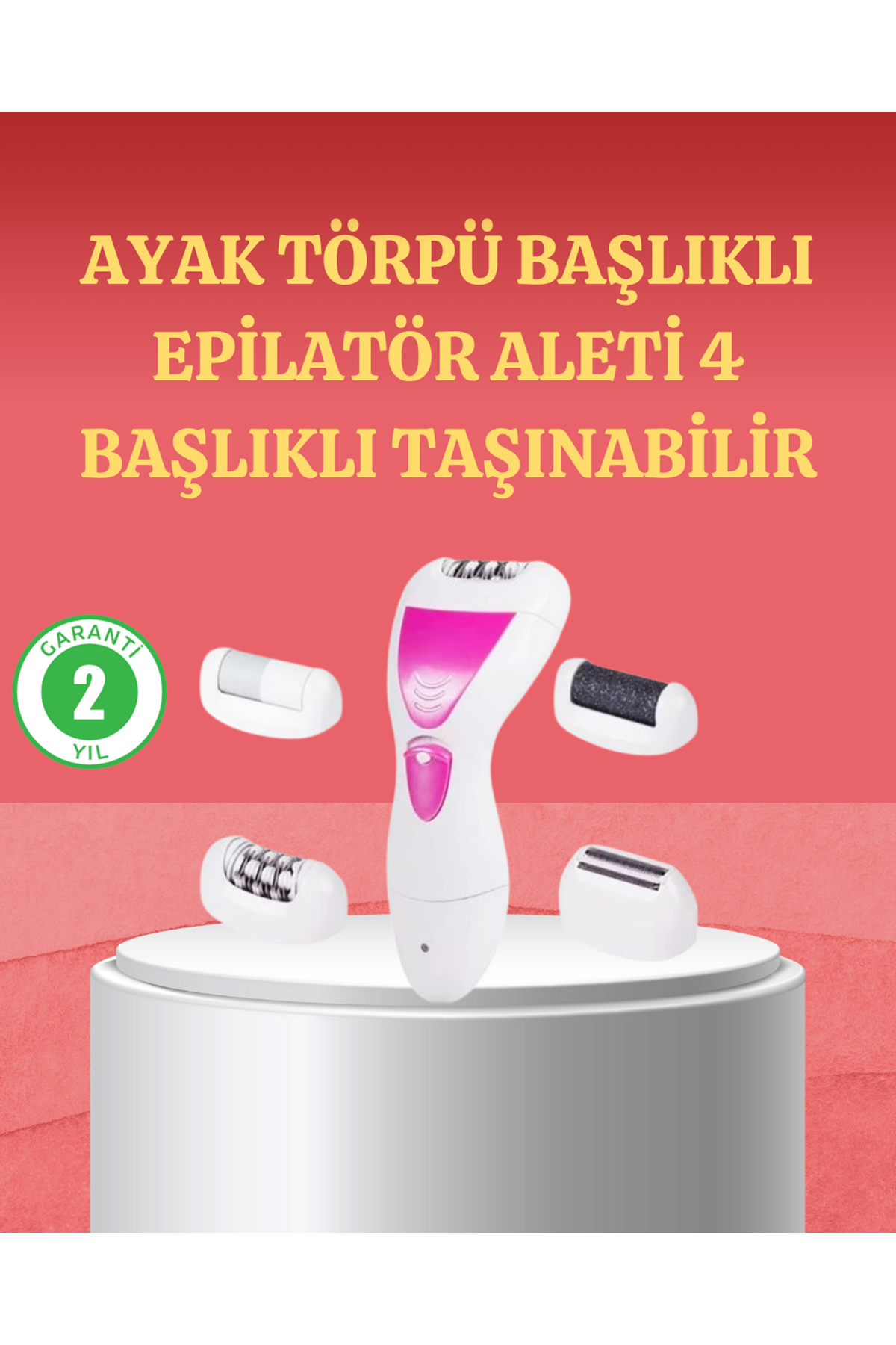 4 Başlıklı Kablosuz Şarjlı Epilasyon Cihazı