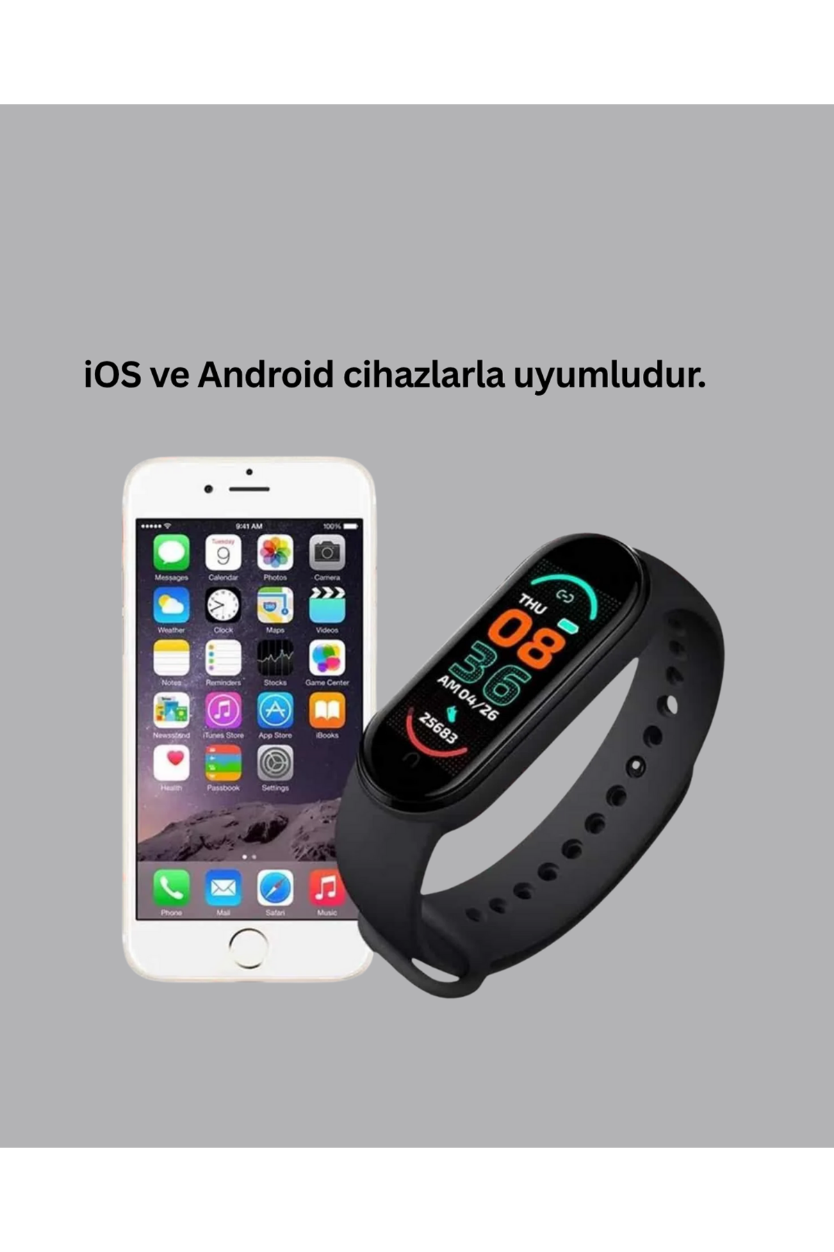 uzun şarjlı Spor Akıllı Saat – Adımsayar ve Nabız Ölçer Özellikli