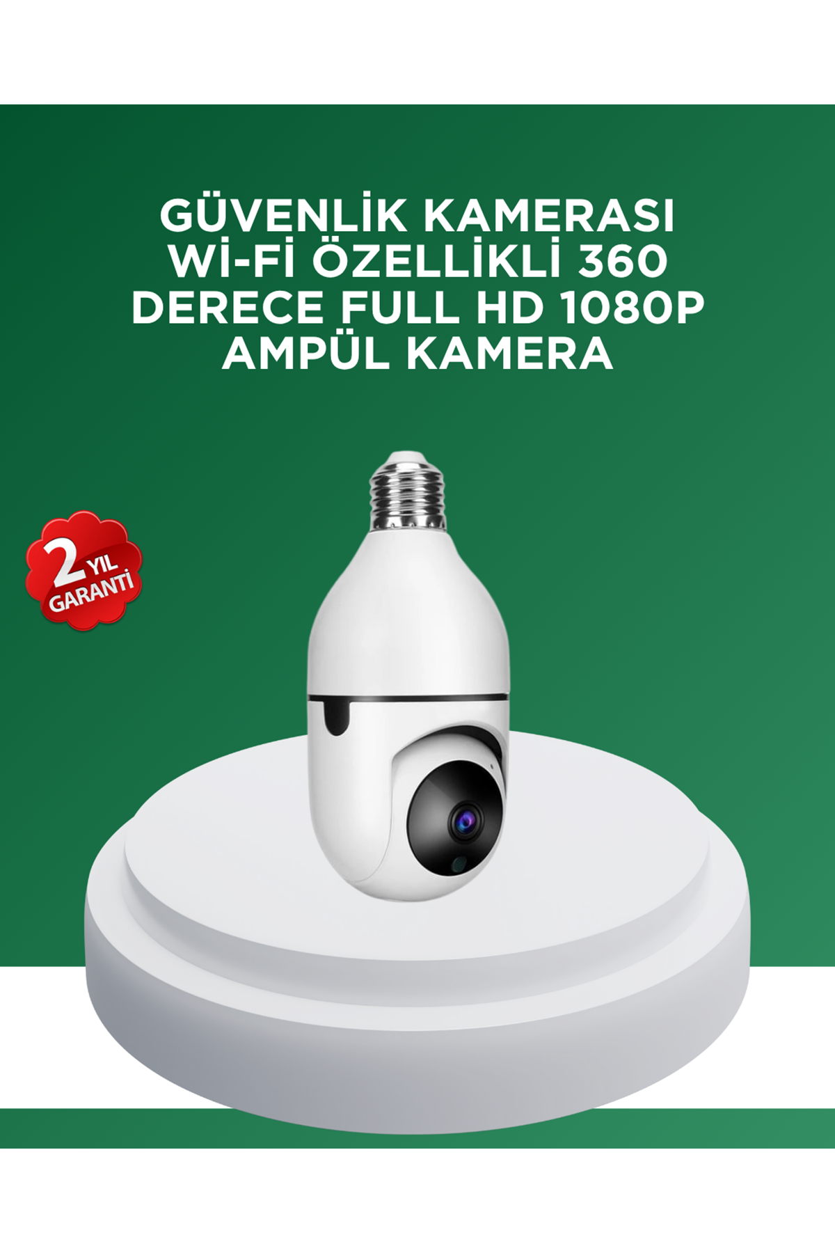 1080P Gece Görüşlü Ampul Güvenlik Kamerası – Kablolu ve Kablosuz Seçenekli