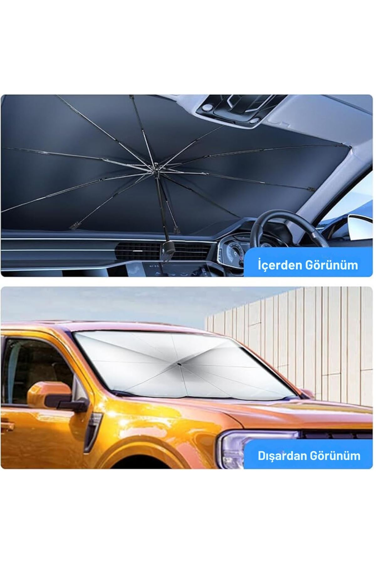 Hyundai i30, Ford Fiesta, Seat Ibiza, Renault Clio, Dacia Duster Uyumlu Oto Şemsiye