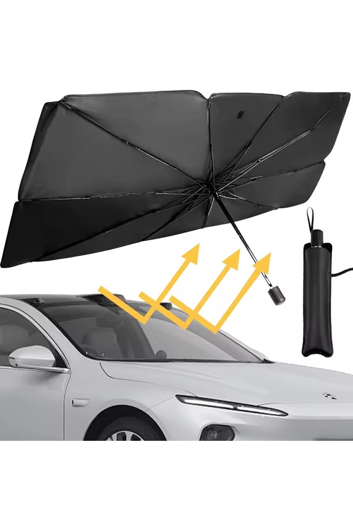 Toyota C-HR, Nissan Qashqai, VW Golf, Renault Fluence, Hyundai Elantra Uyumlu Oto Şemsiye