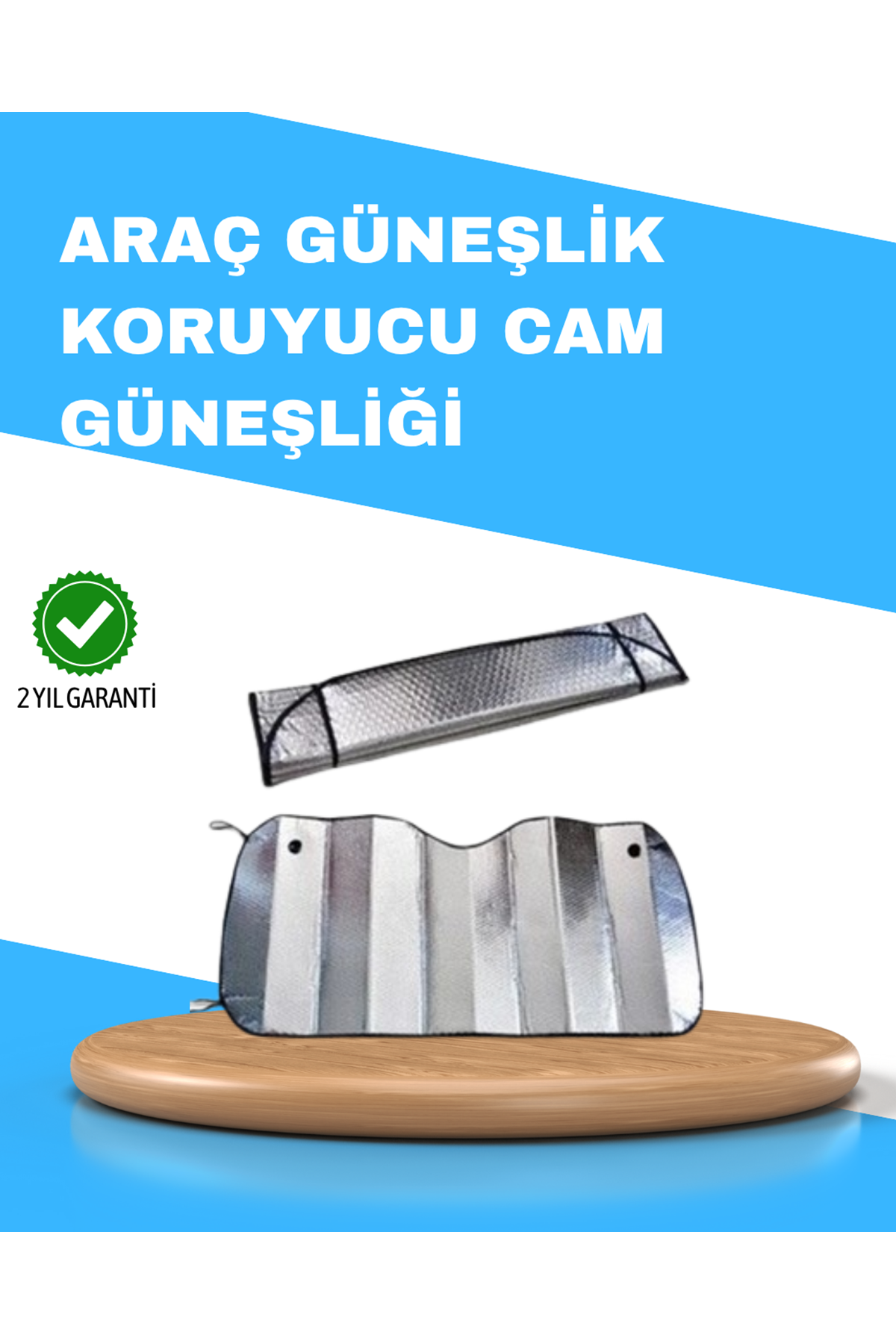 Katlanabilir Alüminyum Araç Güneşliği – UV Koruma ve Klima Tasarrufu Bir Arada
