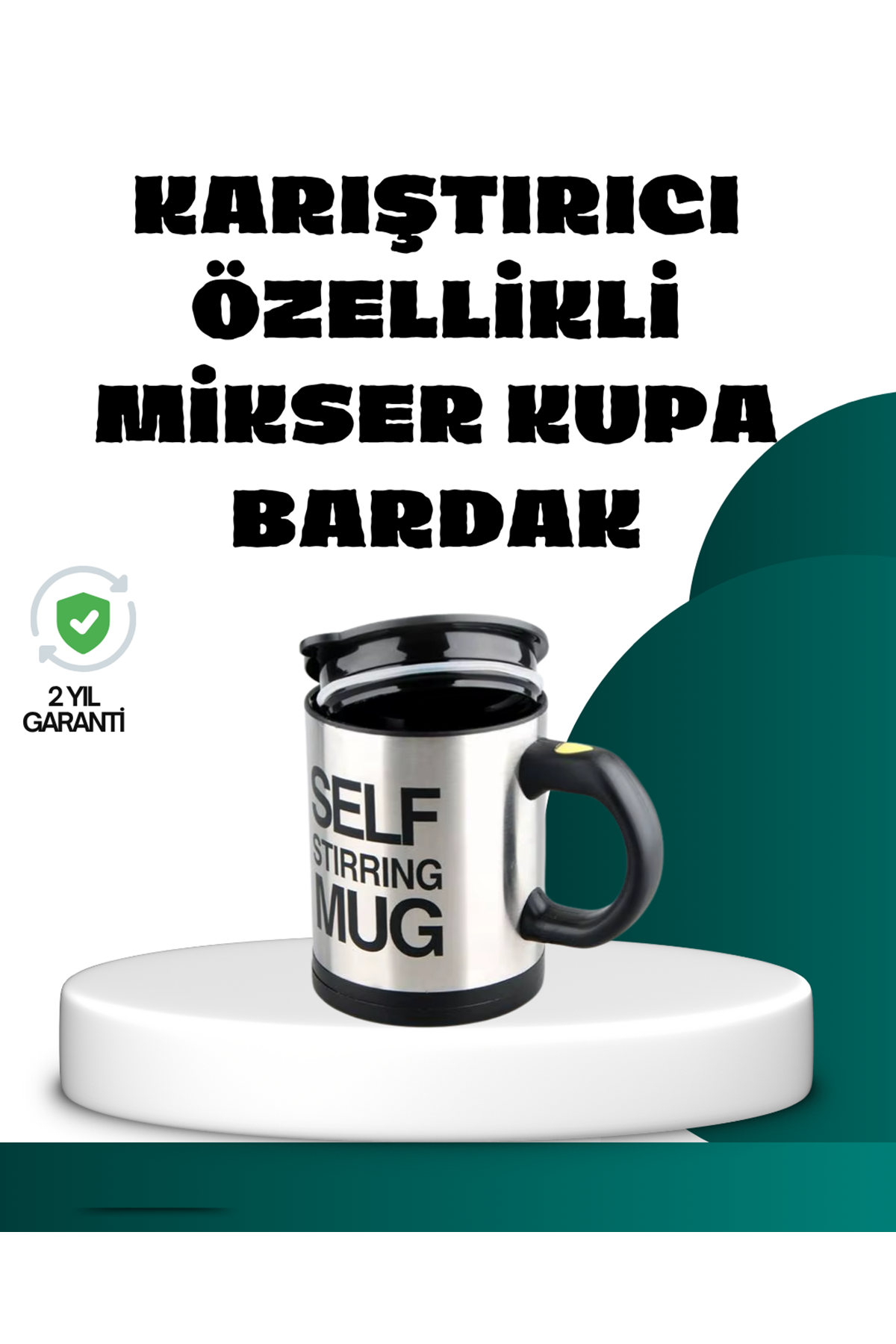Otomatik Karıştırmalı Termos Kupa | Ergonomik Tasarım