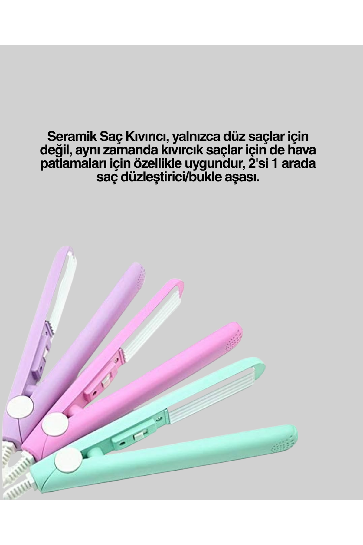 Seramik Kaplamalı, Saç Hasarını Azaltan Kısa Saçlara Uygun Bukle Maşası