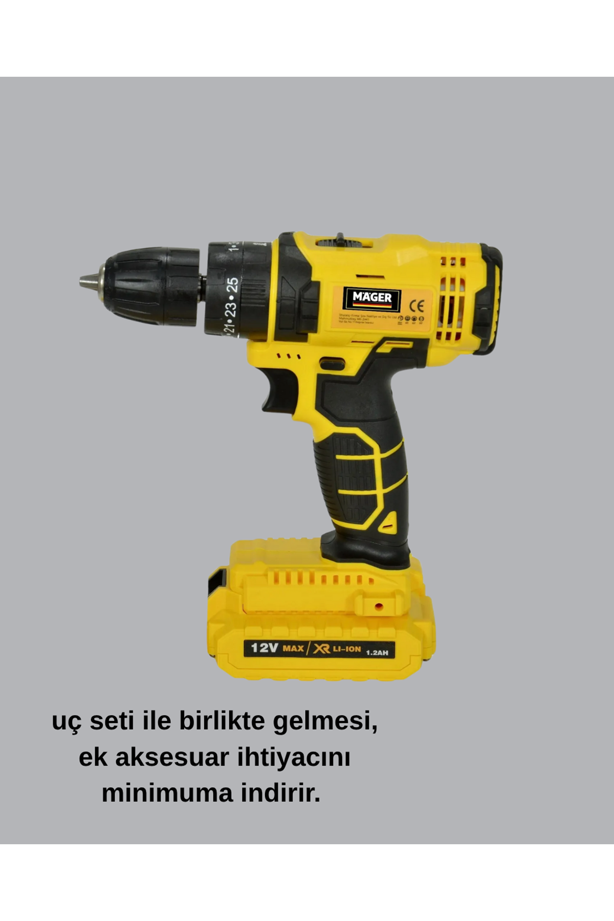 Ergonomik Tasarımlı 12V Matkap | 2 Vitesli, LED Aydınlatmalı ve Dayanıklı