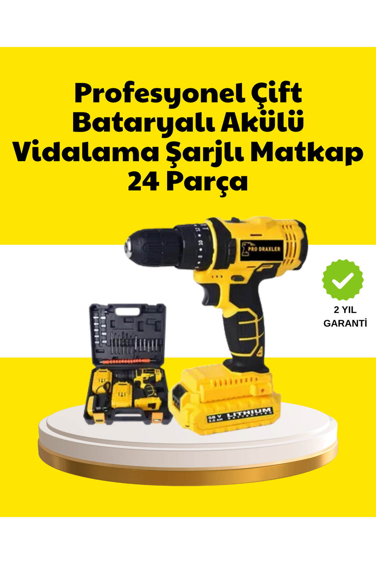 Çift Bataryalı 12V Akülü Matkap | 10 mm Metal, 20 mm Ahşap Delme Kapasitesi
