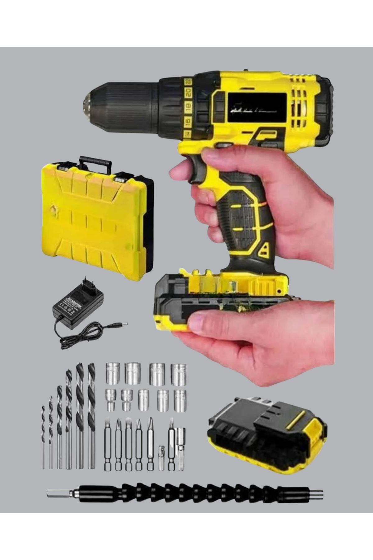 12V Akülü Matkap | 20-30 Nm Tork, Çift Hız Ayarı ve LED Işık