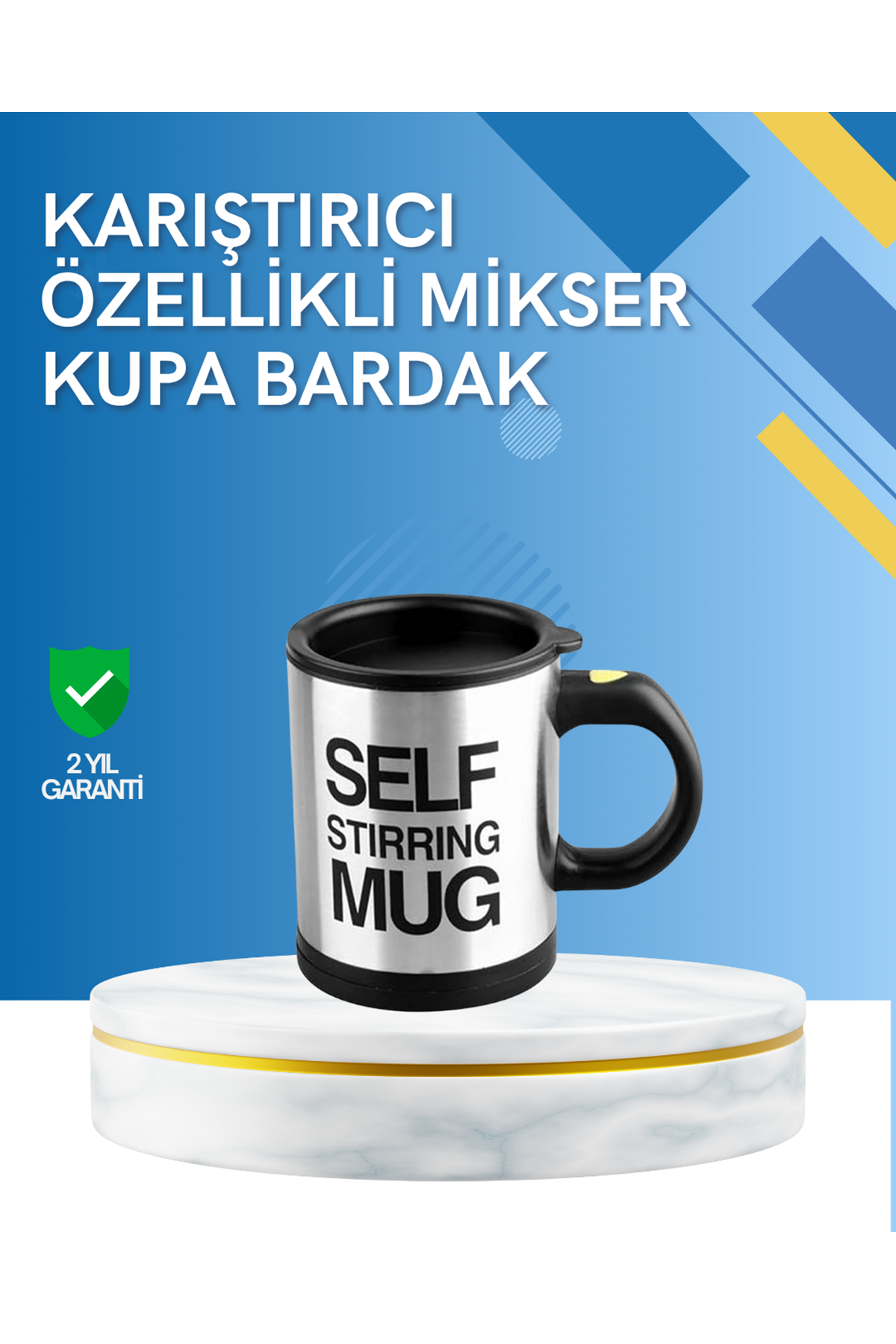 Çift Katmanlı Termos Özellikli Karıştırma Motorlu Kupa