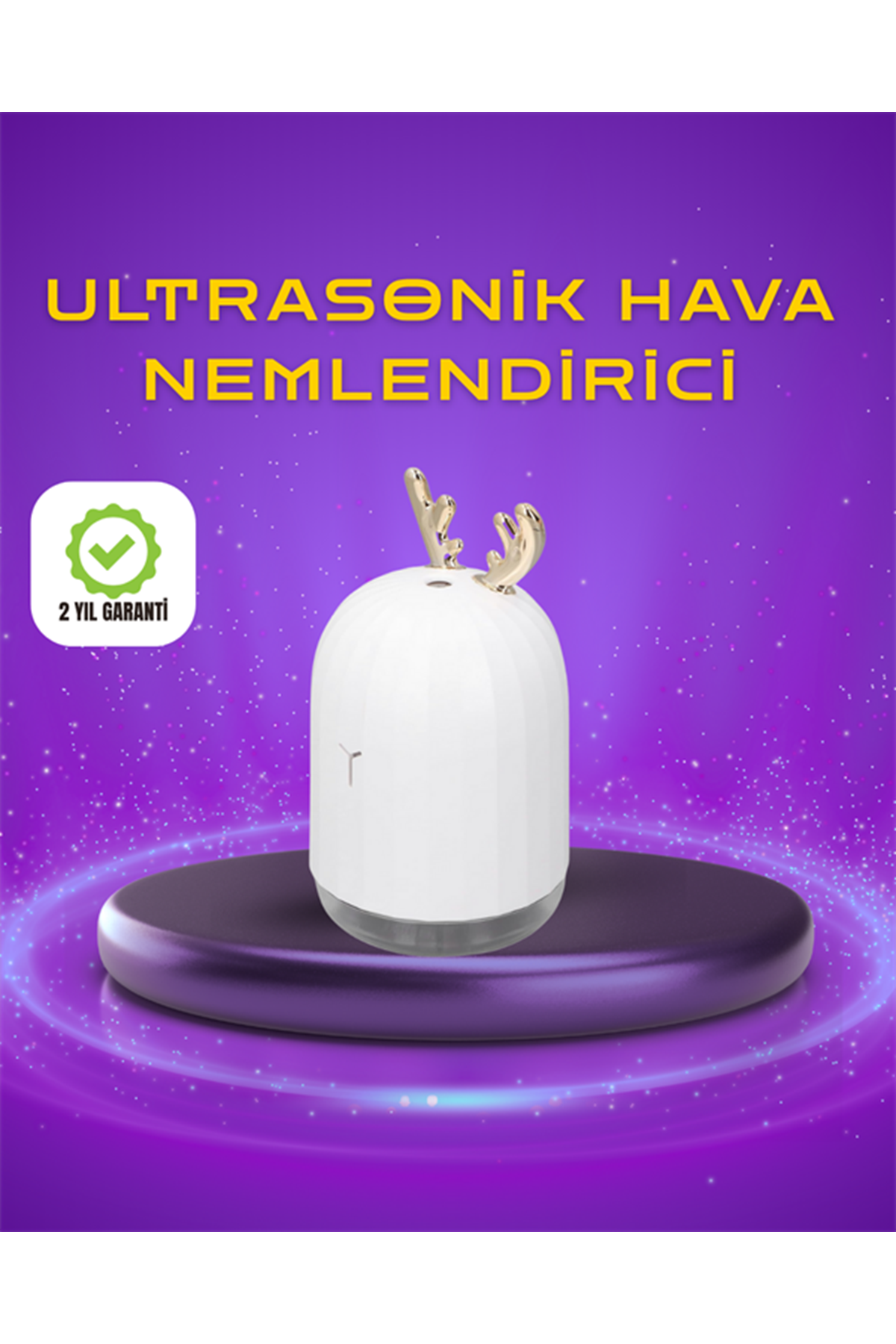 Renkli LED Işıklı ve Sürekli Spreyli Masa Nemlendirici