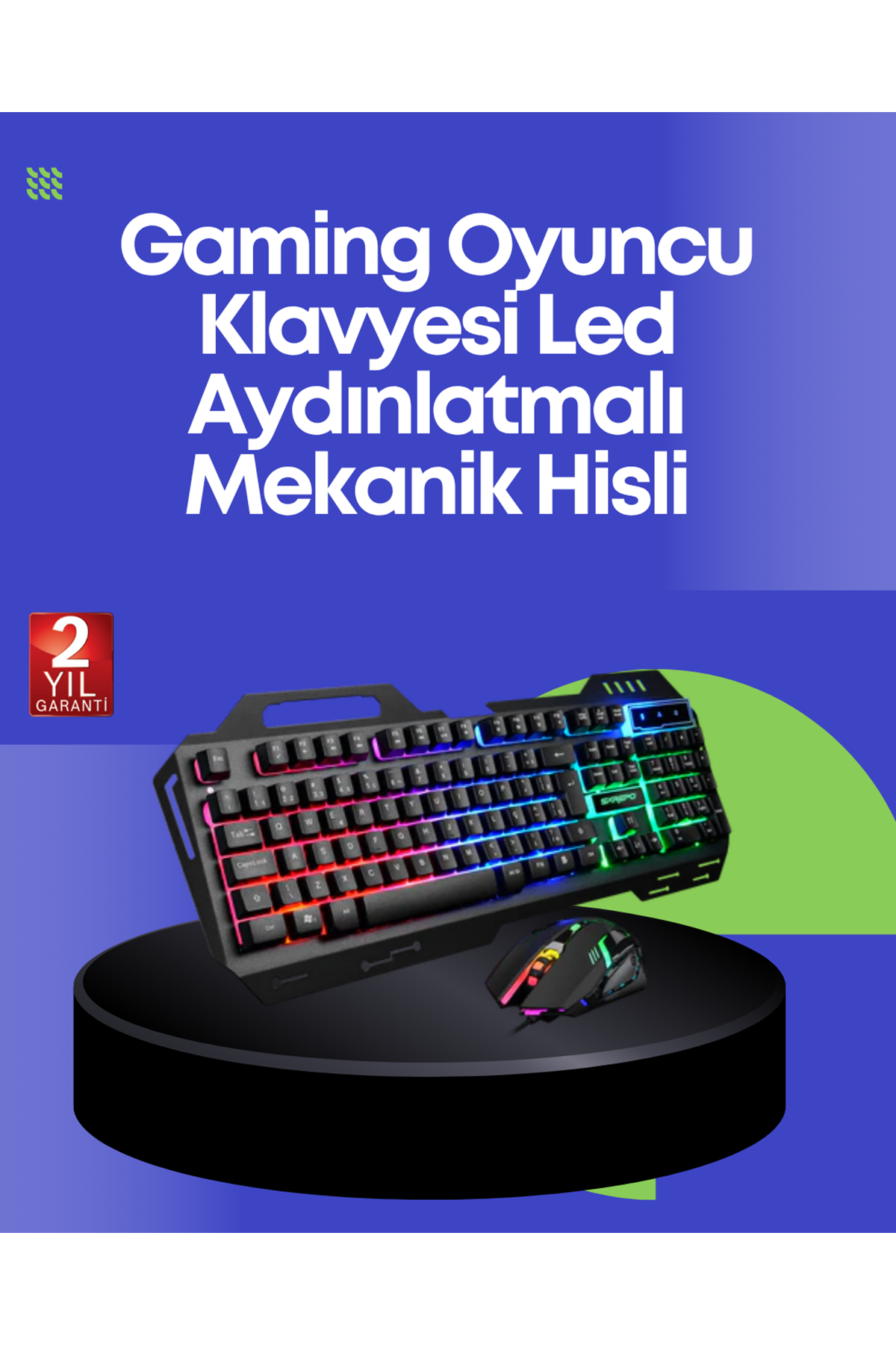 PG8018 LED Aydınlatmalı Mekanik Klavye Mouse – Oyunlarda Üstün Performans