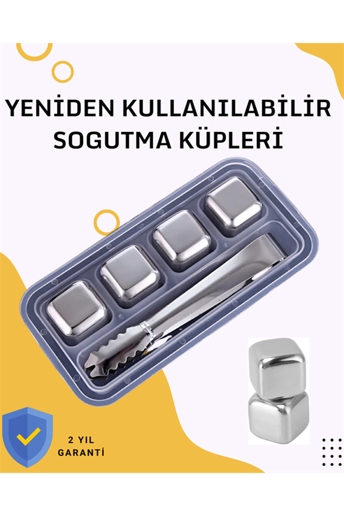 Paslanmaz Metal Buz Küpleri-Çok Amaçlı Kullanıma Uygun