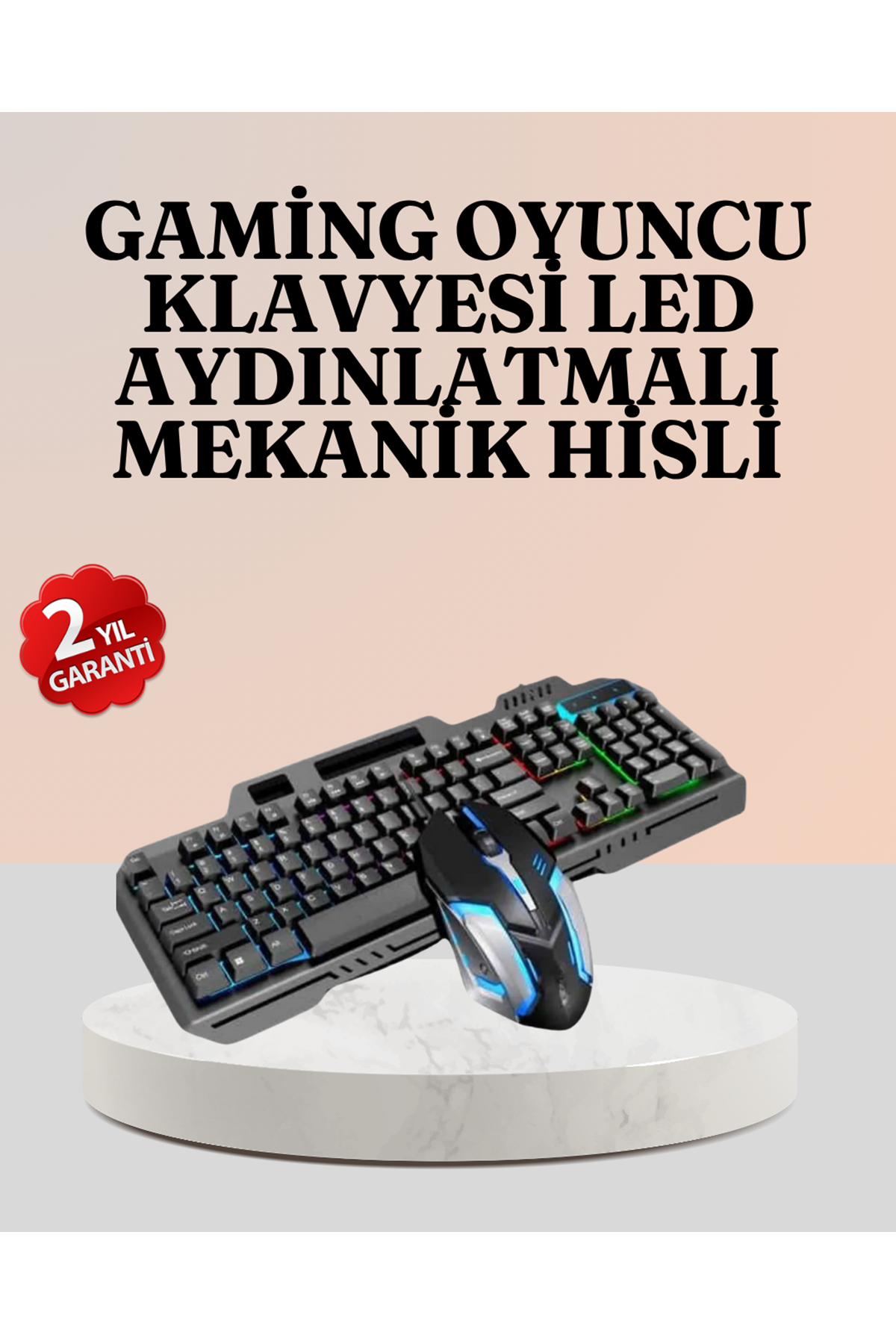 RGB Aydınlatmalı Oyuncu Klavye Mouse – Mekanik Hissiyat, Maksimum Kontrol