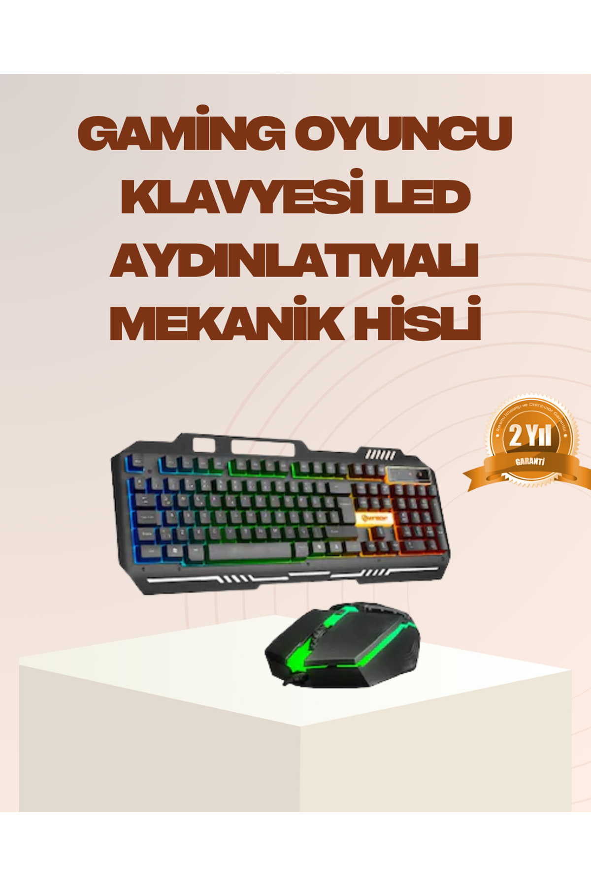 Mekanik LED Gaming Klavye Mouse Seti – Yüksek Tepki ve Ergonomi