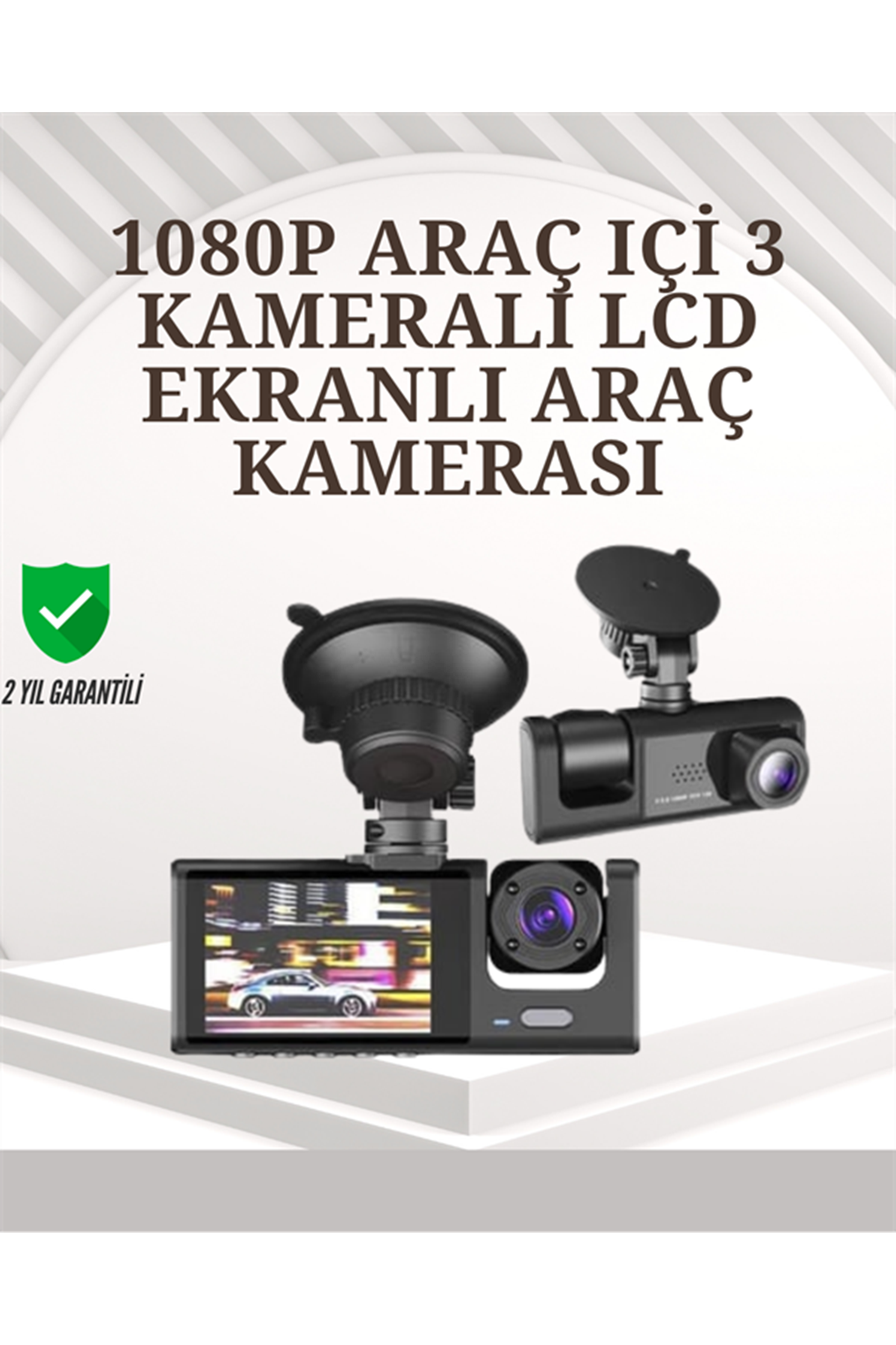 TA-01 1080P Ön 720P Arka ve İç Kamera Sistemli DVR
