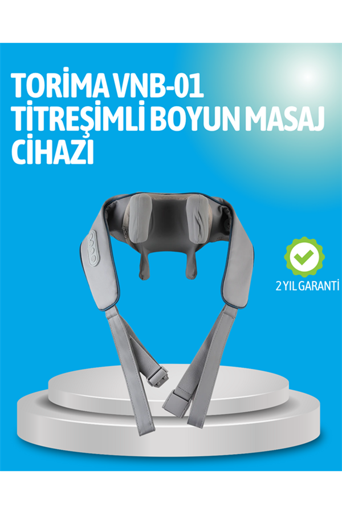 VNB-01 Titreşimli Boyun Masaj Aleti Gri Renk