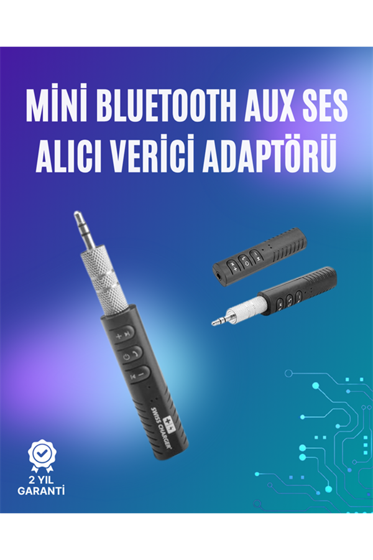 Mini Bluetooth Müzik Alıcısı | Ev & Araç Stereo Sistemlerine Kablosuz Bağlantı
