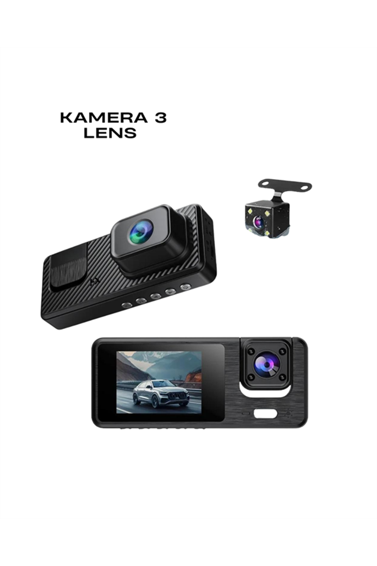 1080P 3 Kameralı Araç DVR -Q301