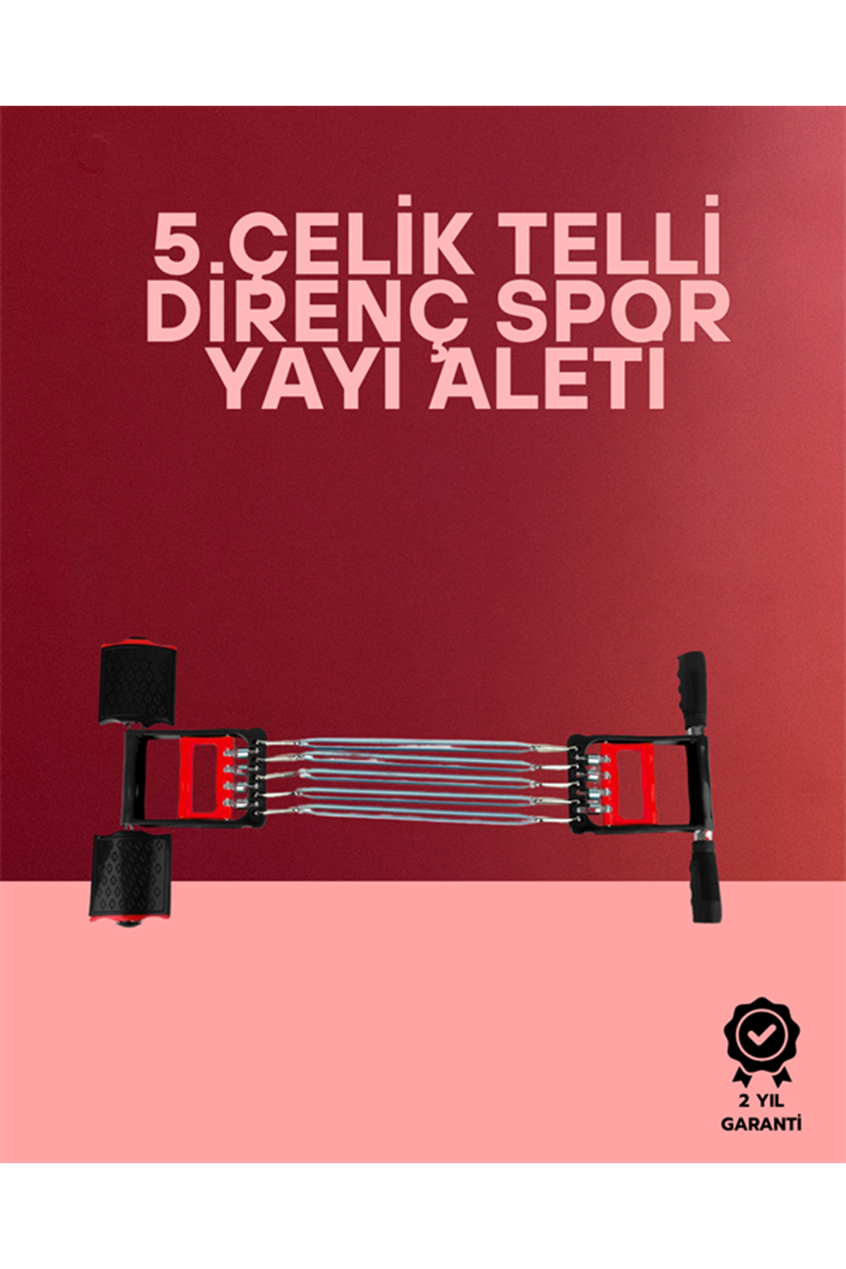 Ayarlanabilir Elastik Yaylı Ergonomik Tasarımlı Kas Güçlendirme Seti