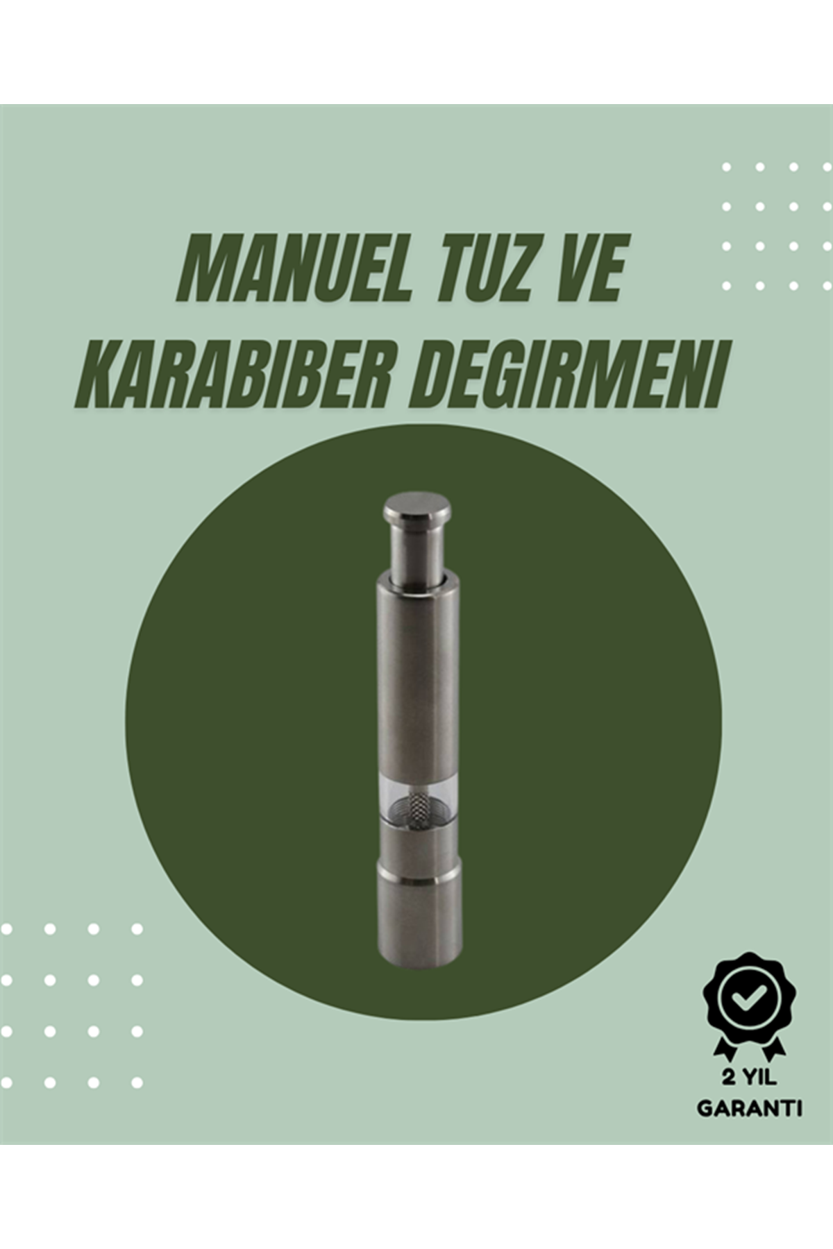 Orta Boy Kararbiber ve Tuz Öğütücü – Kolay Kullanım, Şık Tasarım