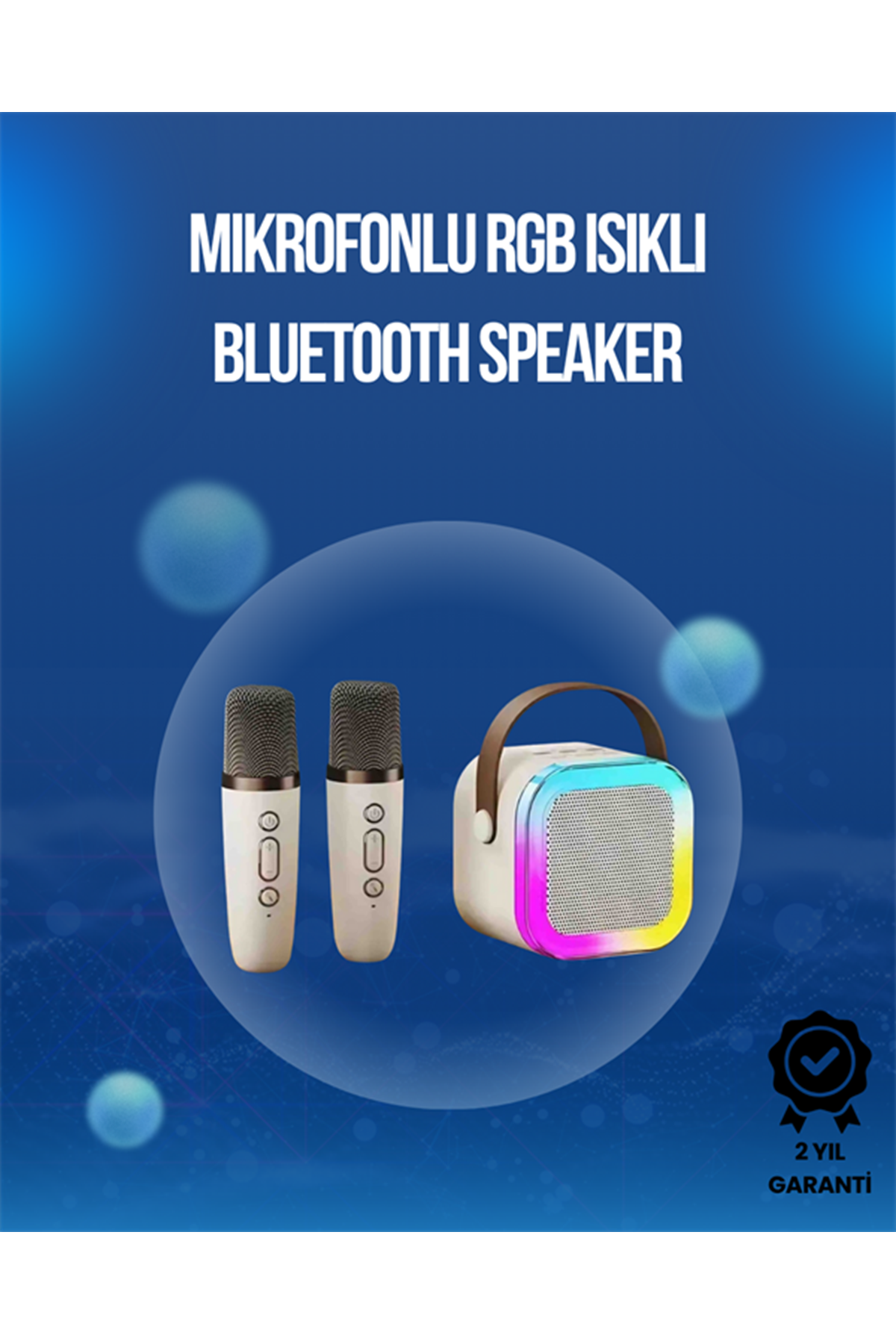 Bluetooth, USB ve AUX Girişli Çok Fonksiyonlu Karaoke Hoparlör