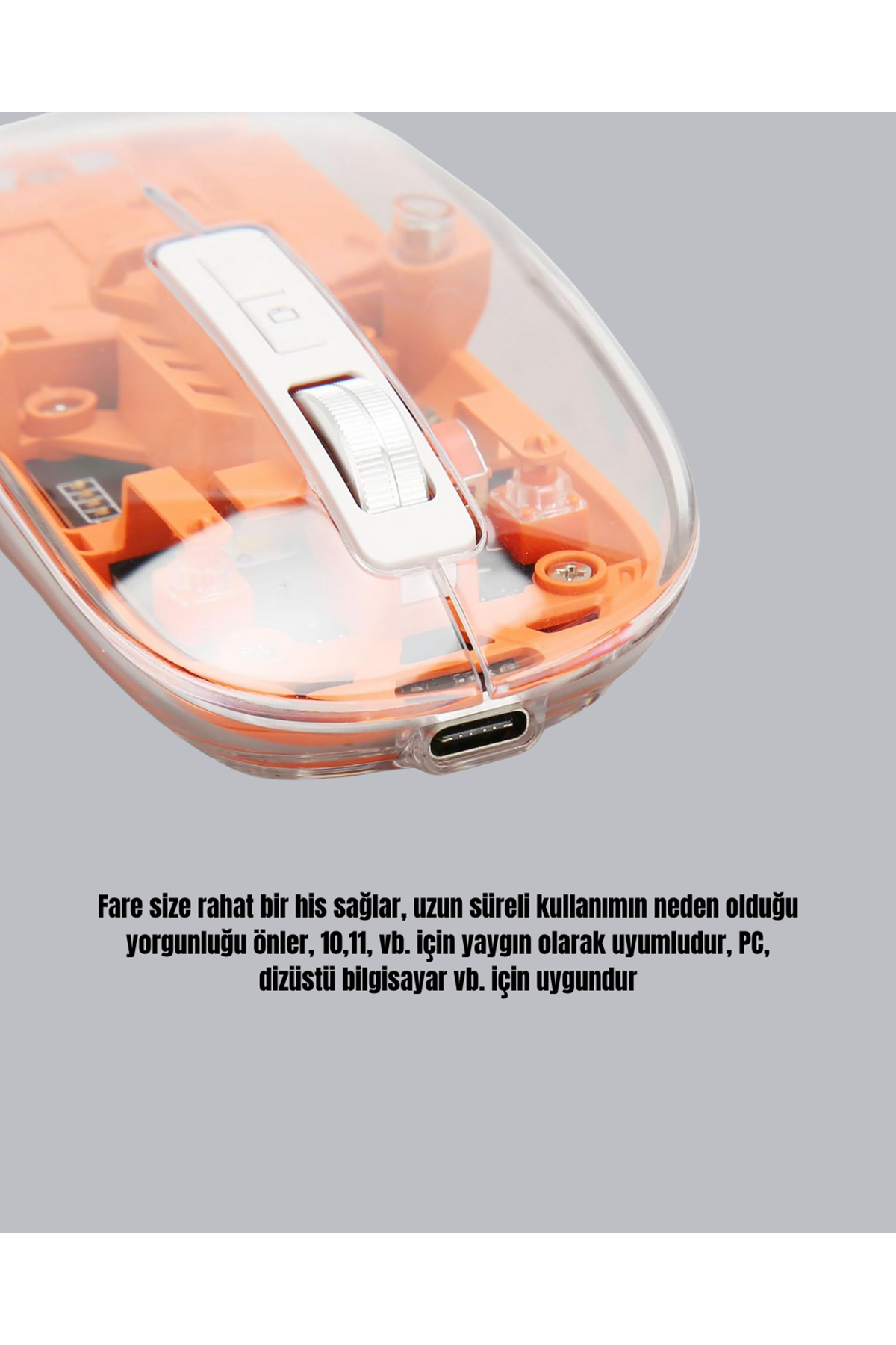 Hafif ve Taşınabilir Fare – 43 Gram, Otomatik Uyku Modlu