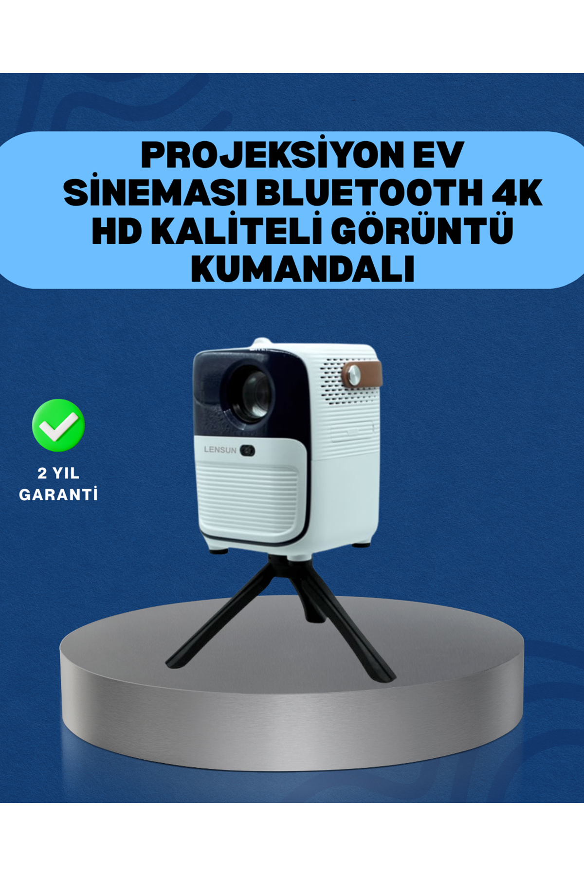 Ultra HD Çözünürlüklü Taşınabilir Projektör – 1920x1080 Piksel Görüntü Kalitesi