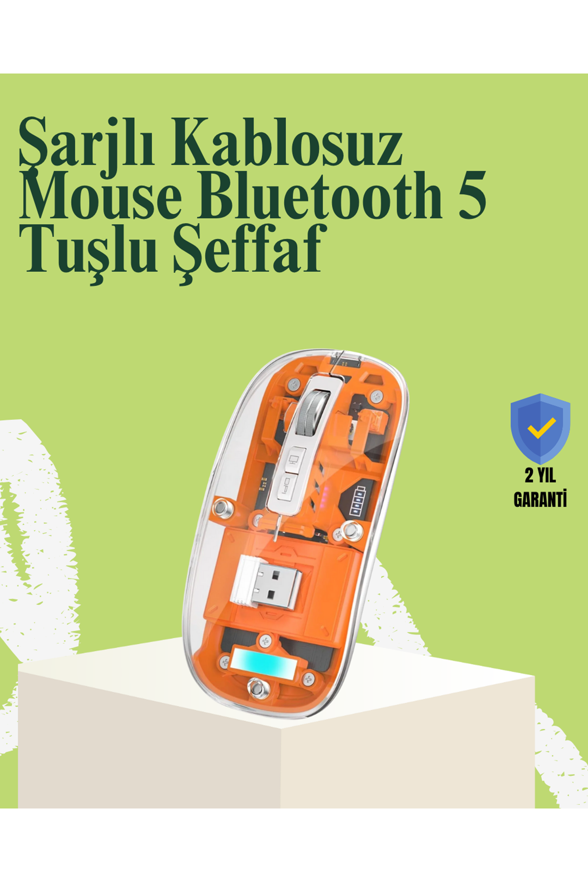 Kablosuz, Sessiz, Ergonomik ve Şarjlı Fare - Gelişmiş Çoklu Cihaz Desteği