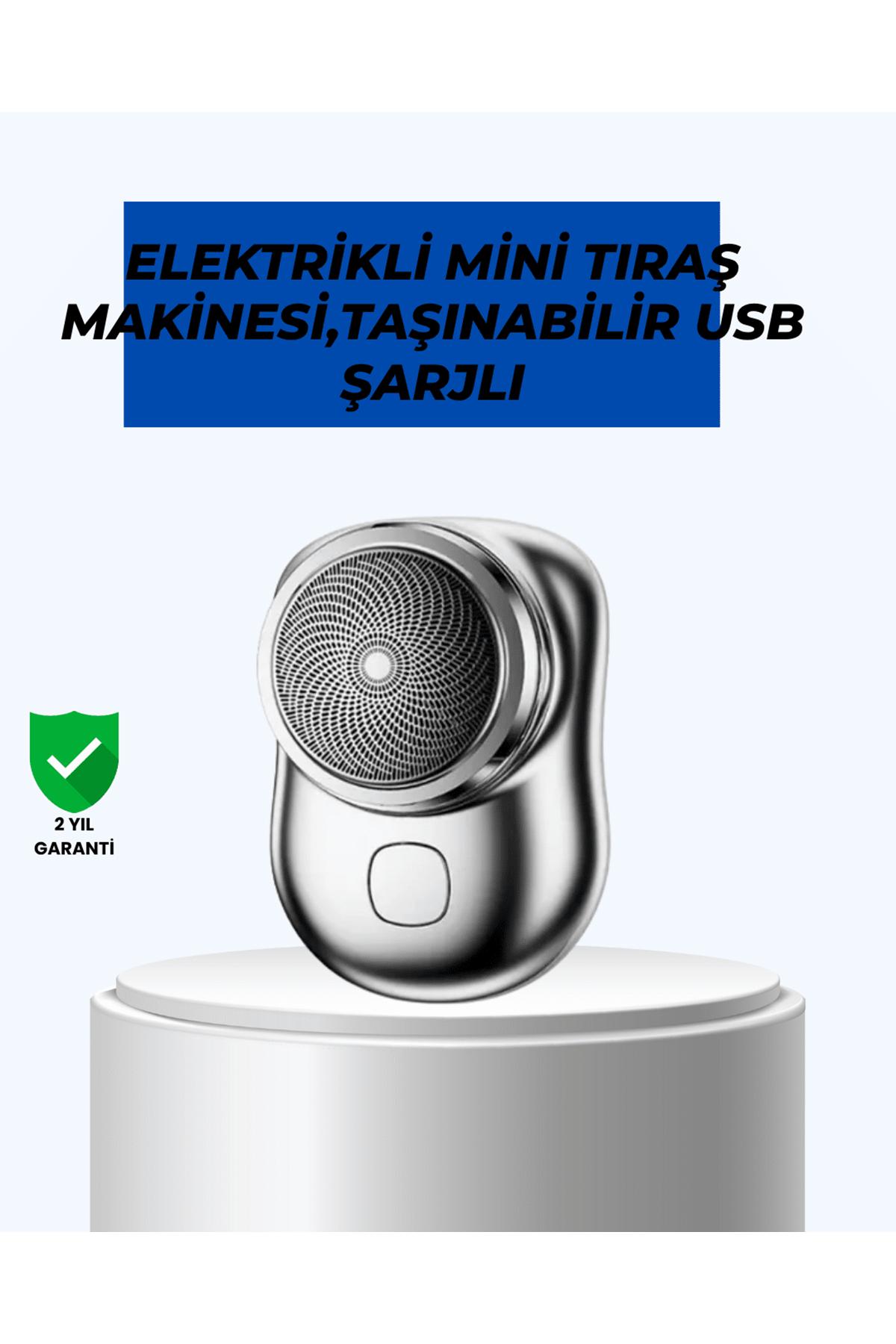 Mikro titreşim motorlu, düşük sesli, USB girişli tıraş makinesi