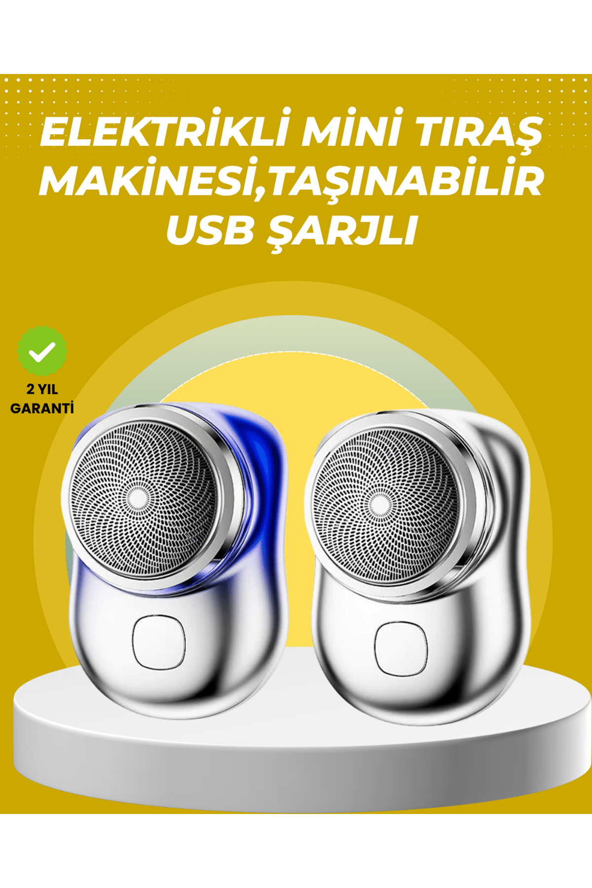 Taşınabilir, cep boyunda, şarjlı elektrikli tıraş makinesi
