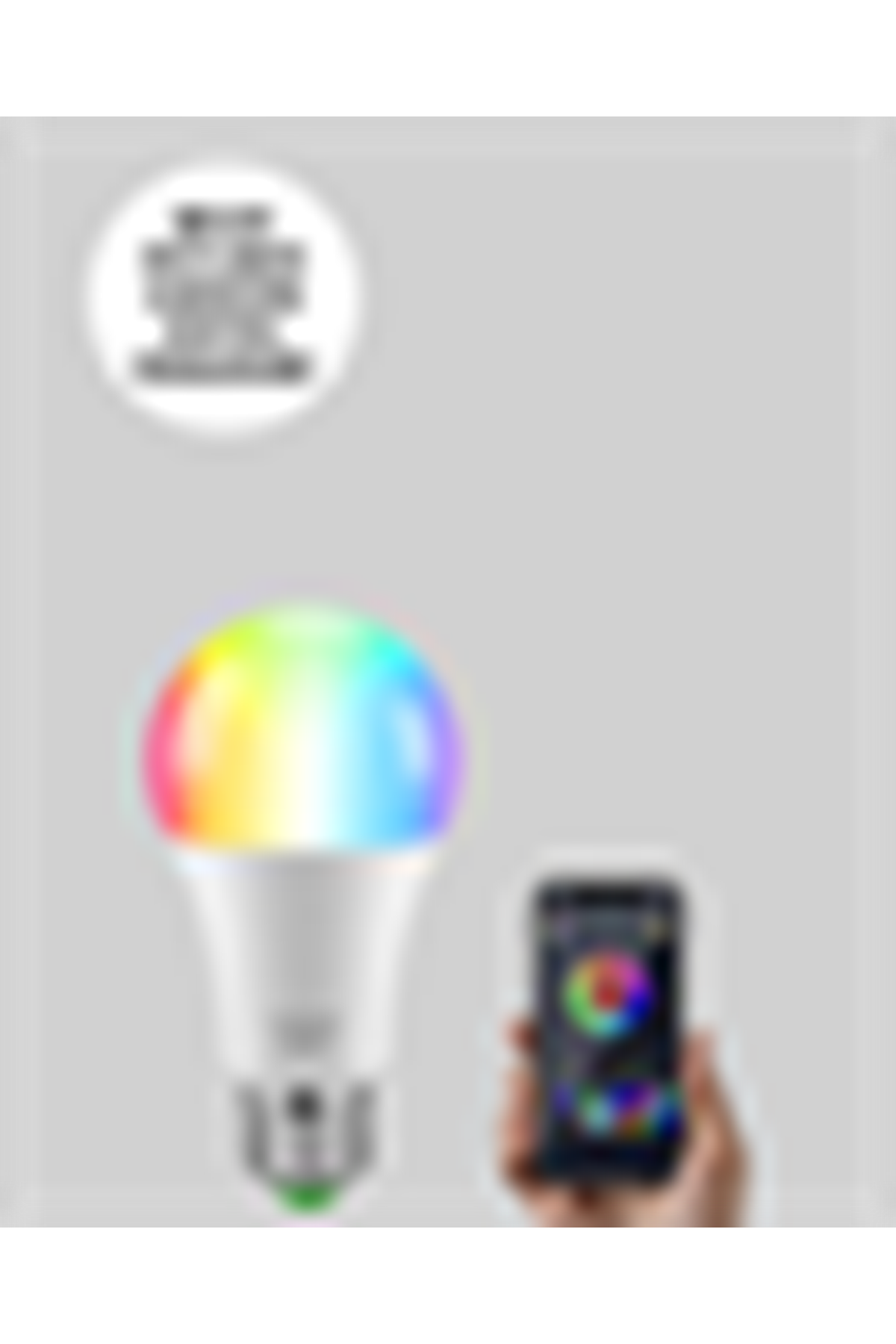Akıllı 9W RGBW LED Ampul, tasaruflu romantik ışıklı