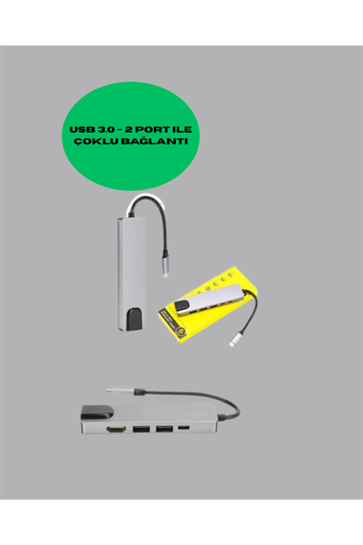 Type‑C Dönüştürücü – 2×USB3.0, SD/MS, 4K HDMI & RJ45 ile Profesyonel Kullanım