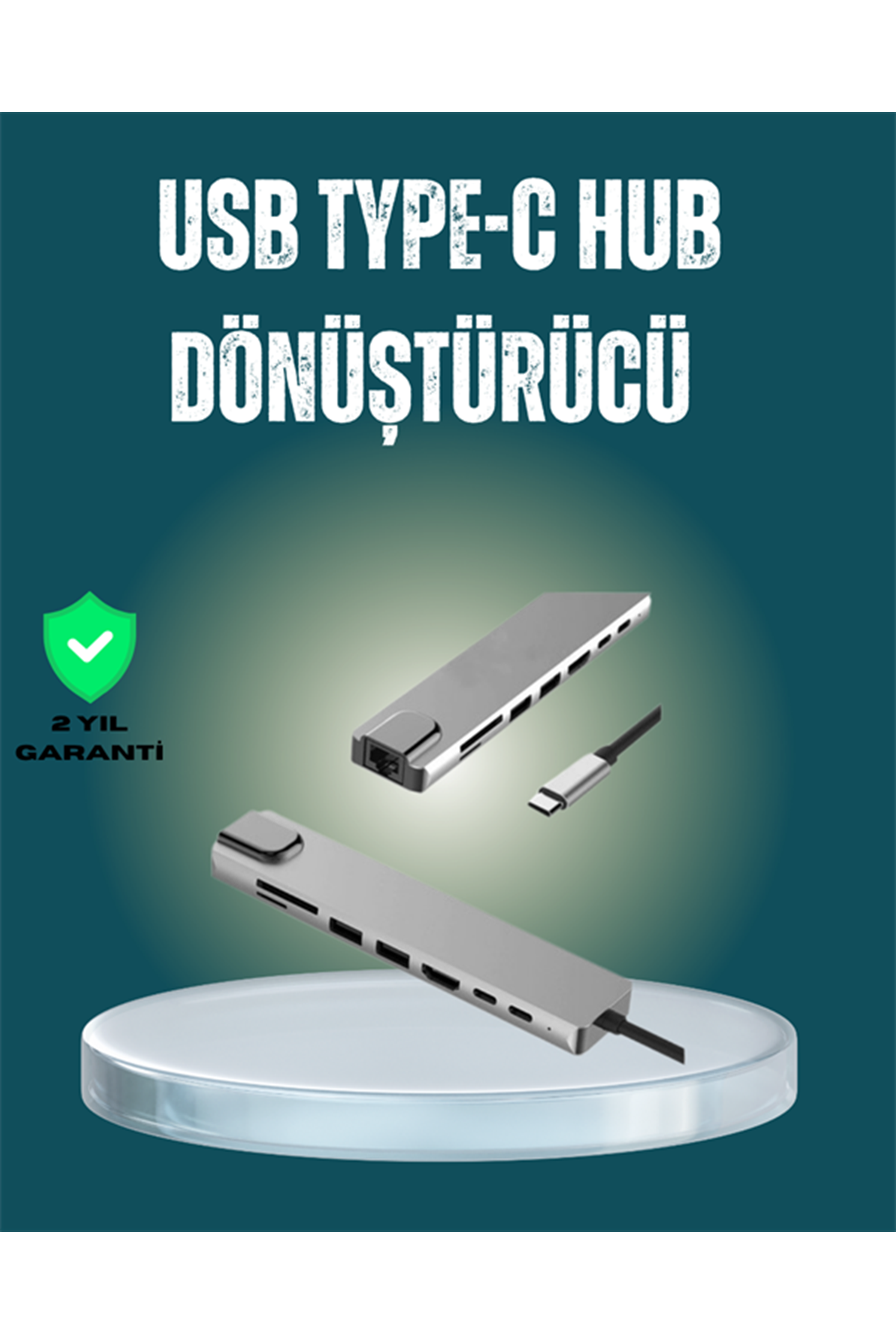 USB‑C Çoklu Bağlantı Merkezi – 5 Gbps, 100‑240 V, Sağlam Eloksal Tasarım