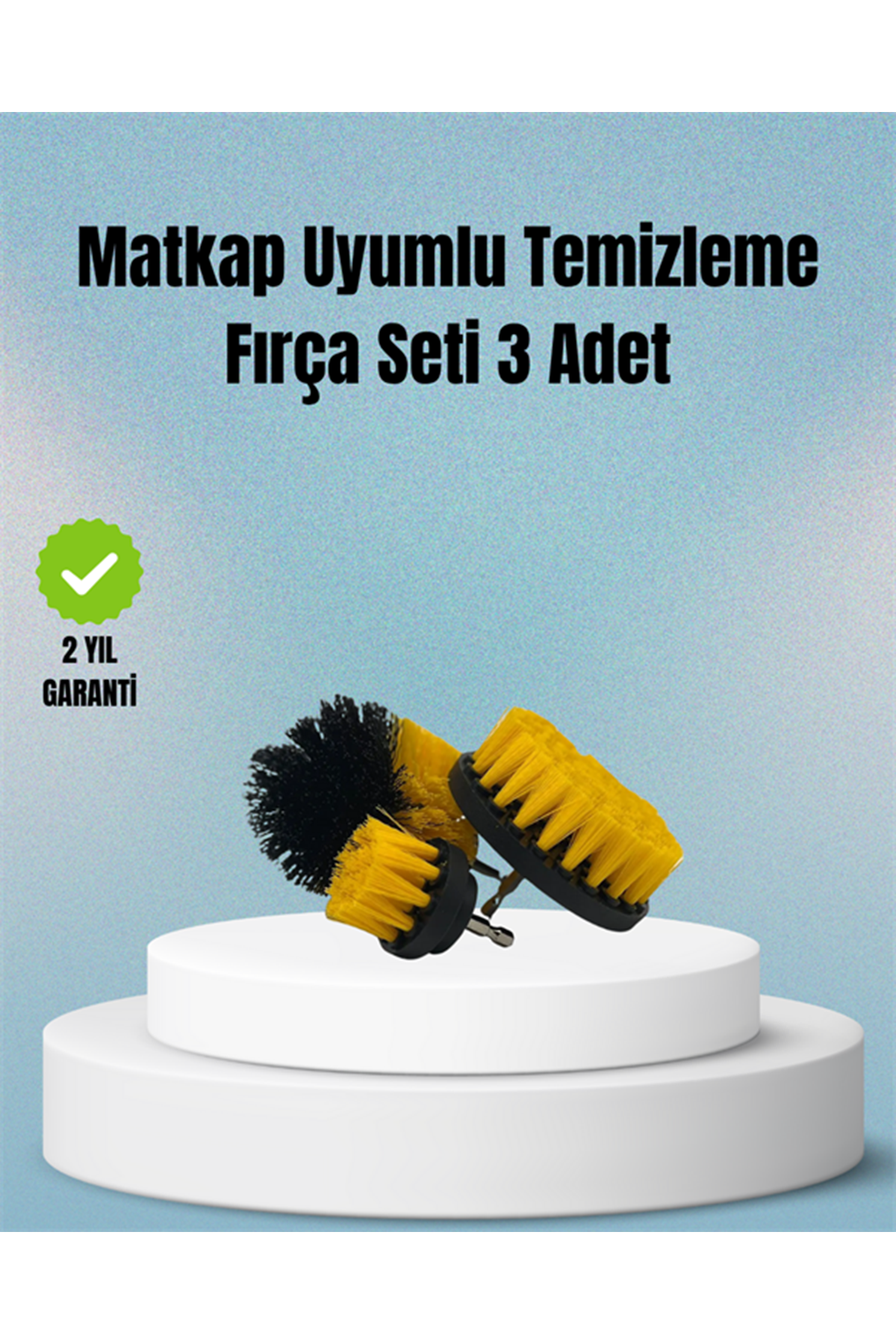 Matkap Uyumlu Temizlik Fırçası – Kablolu ve Akülü Matkaplarla Kullanılabilir