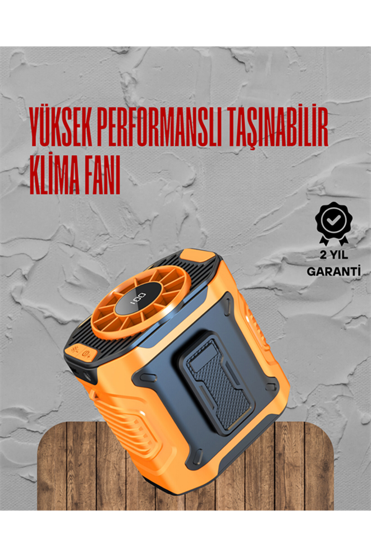Turbo Mini Fan – Dijital Ekranlı, Sessiz & Şarjlı Serinlik!
