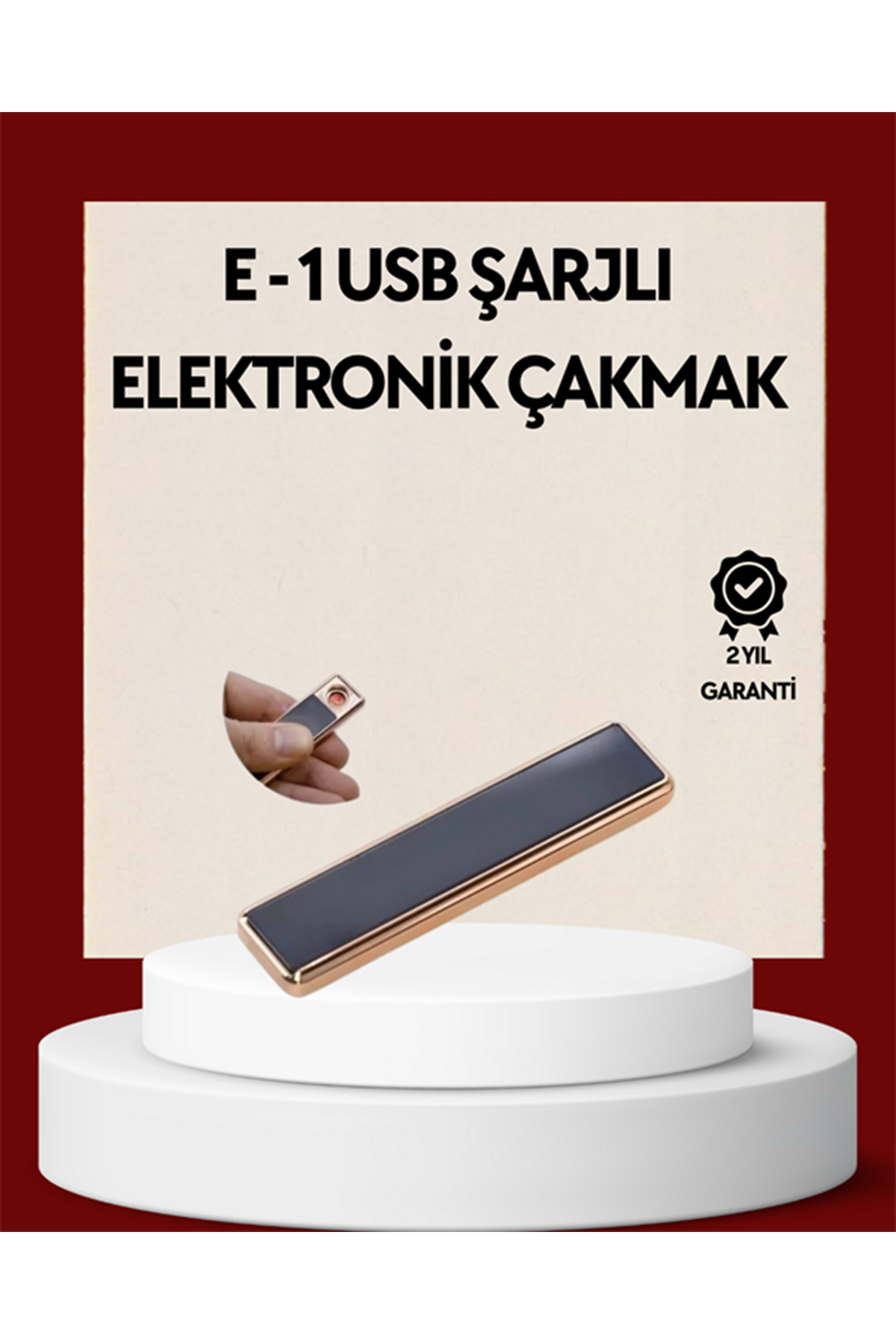 Plazma Ark Teknolojili Elektrikli Çakmak – Dokunmatik, LED Göstergeli, Şarj Edilebilir
