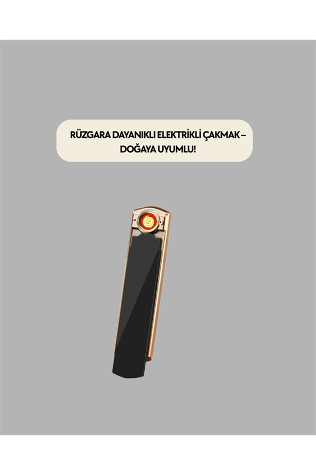 USB Şarjlı Alevsiz Elektronik Çakmak – Rüzgara Dayanıklı, Gazsız, Güvenli Kullanım
