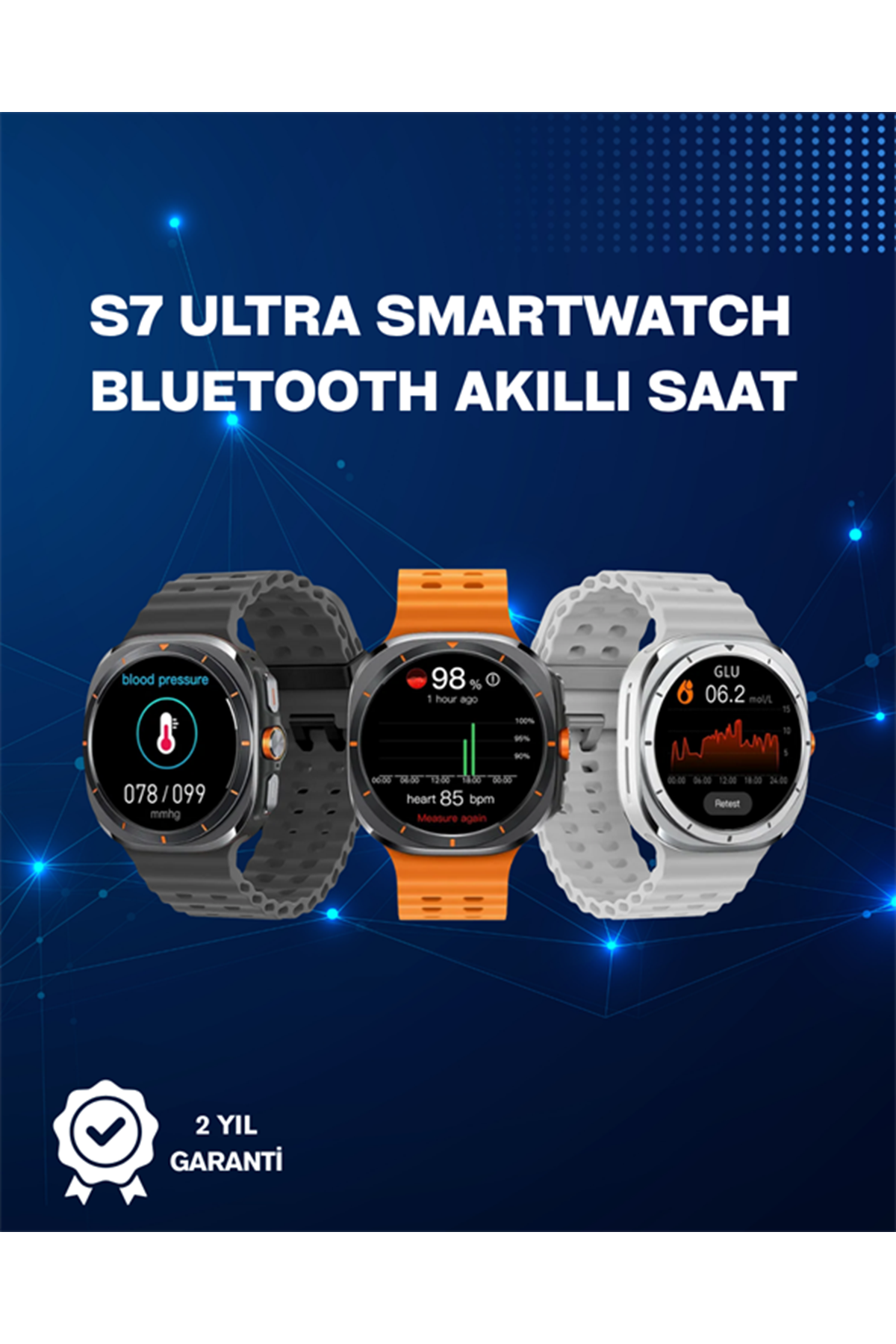 Akıllı Saat | Kalp Ritmi, Nabız ve Uyku Takibi | iOS Uyumlu